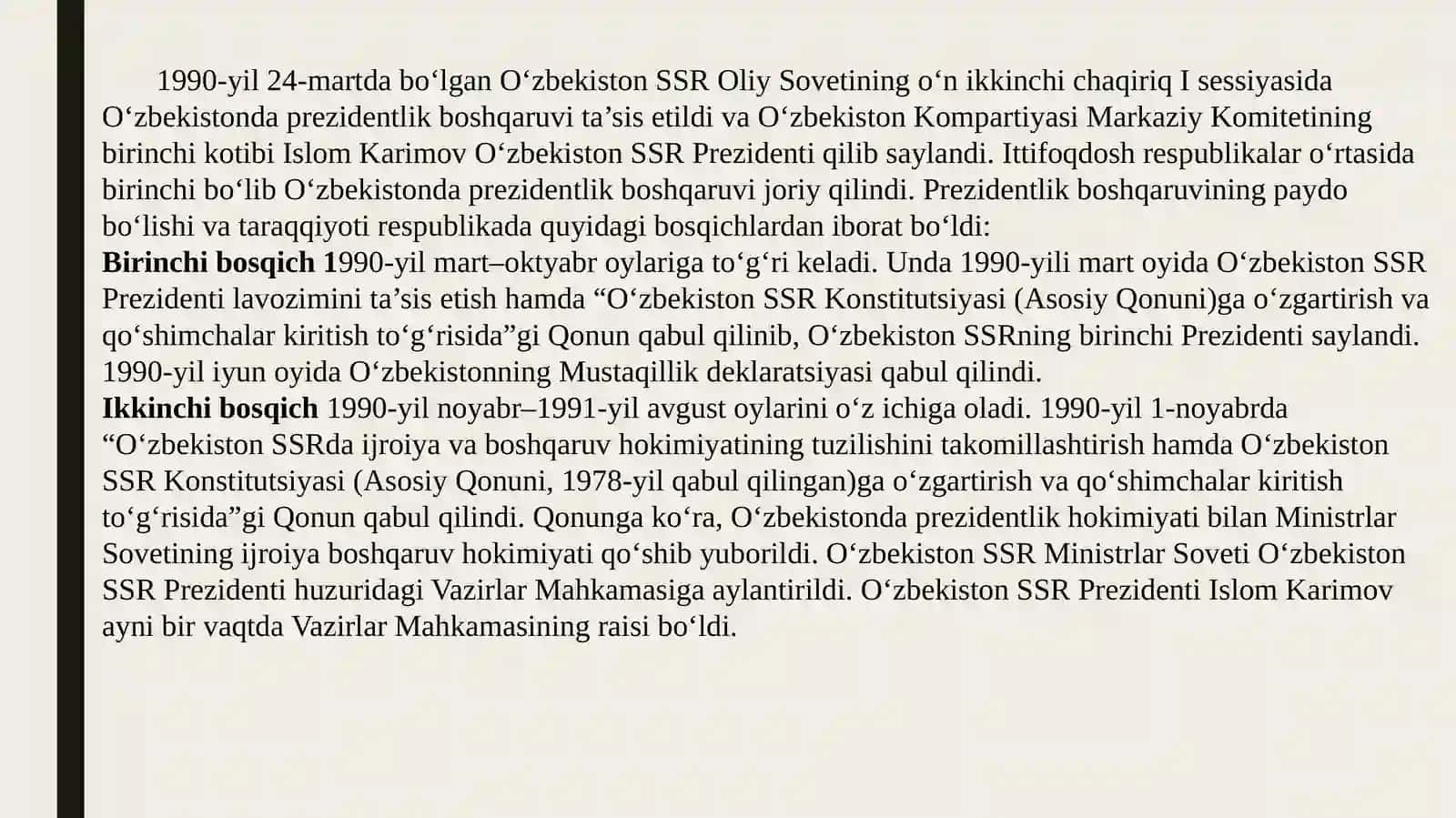 Oʻzbekiston mustaqillikka erishish ostonasida. 4