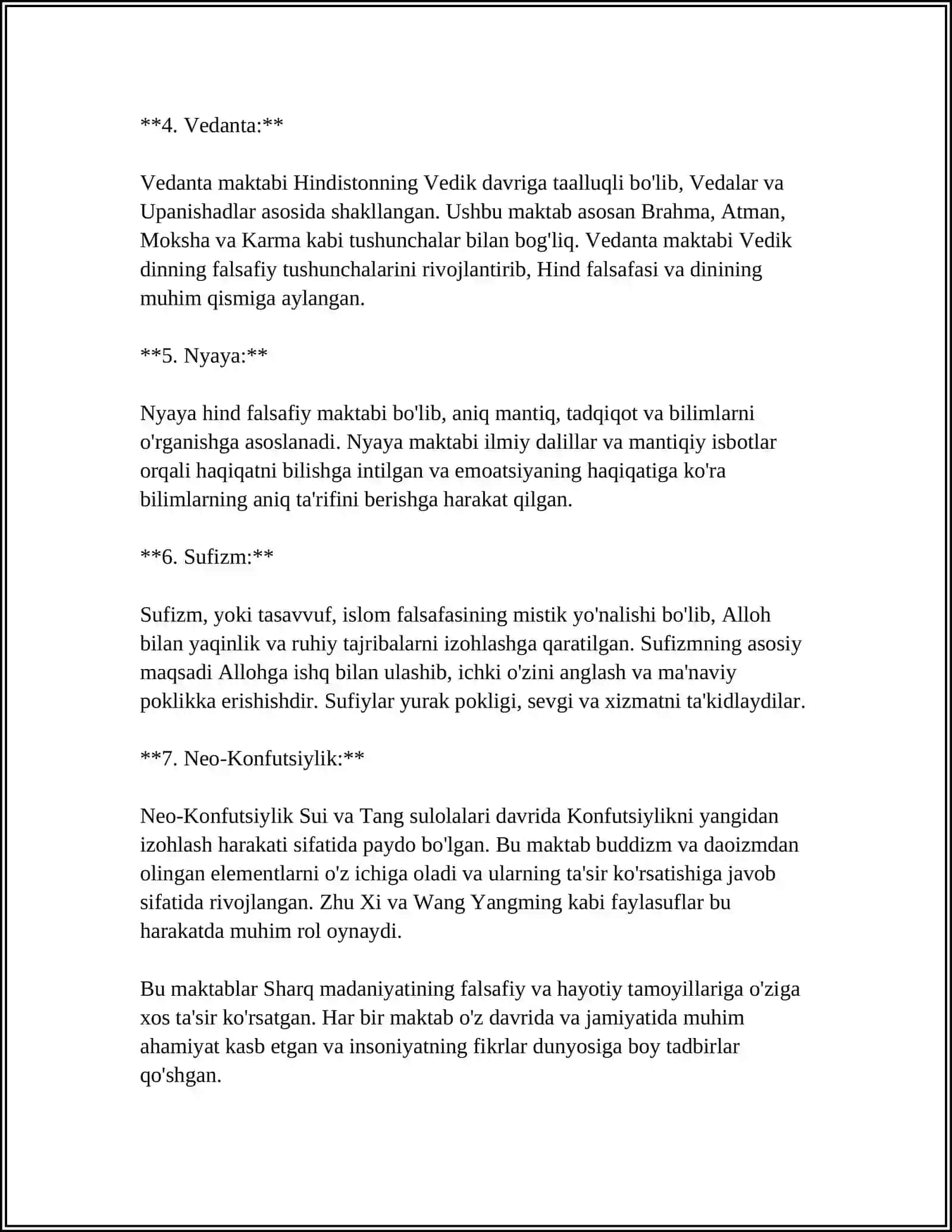 O'RTA ASRLAR SHARQ VA G'ARBDA FALSAFASI RIVOJLANISHINING UMUMIY BELGILARI 4