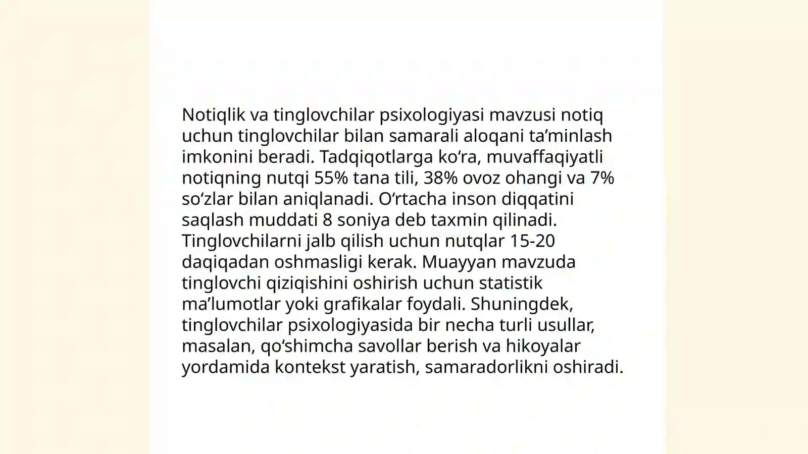Zamonaviy notiqlar va psixologiya 4