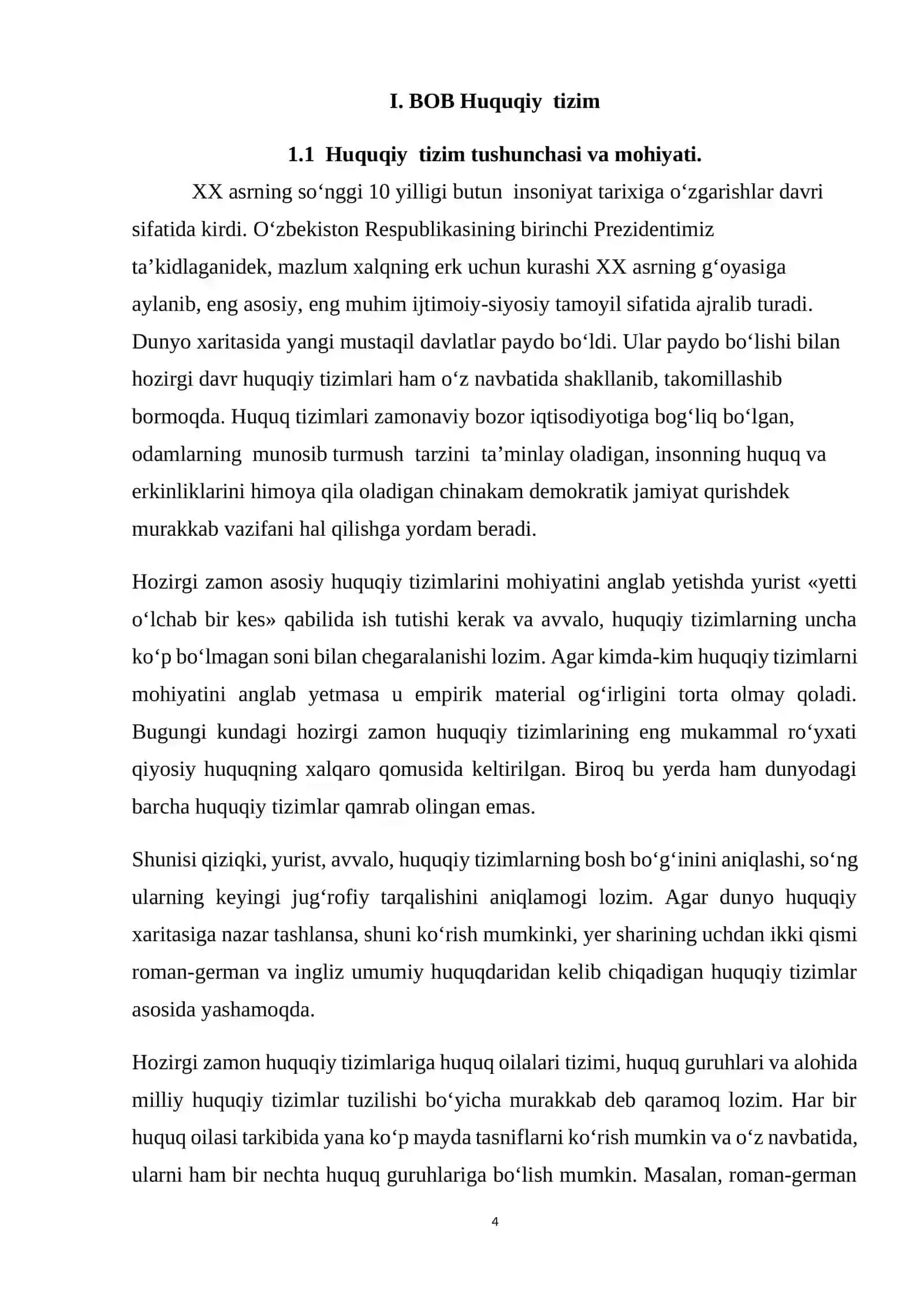 Huquqiy madaniyatva huquqiy tarbiya asoslari fanidan Kurs ishi 4