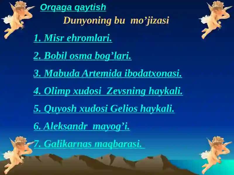 Dunyonig mo'jizasi 4