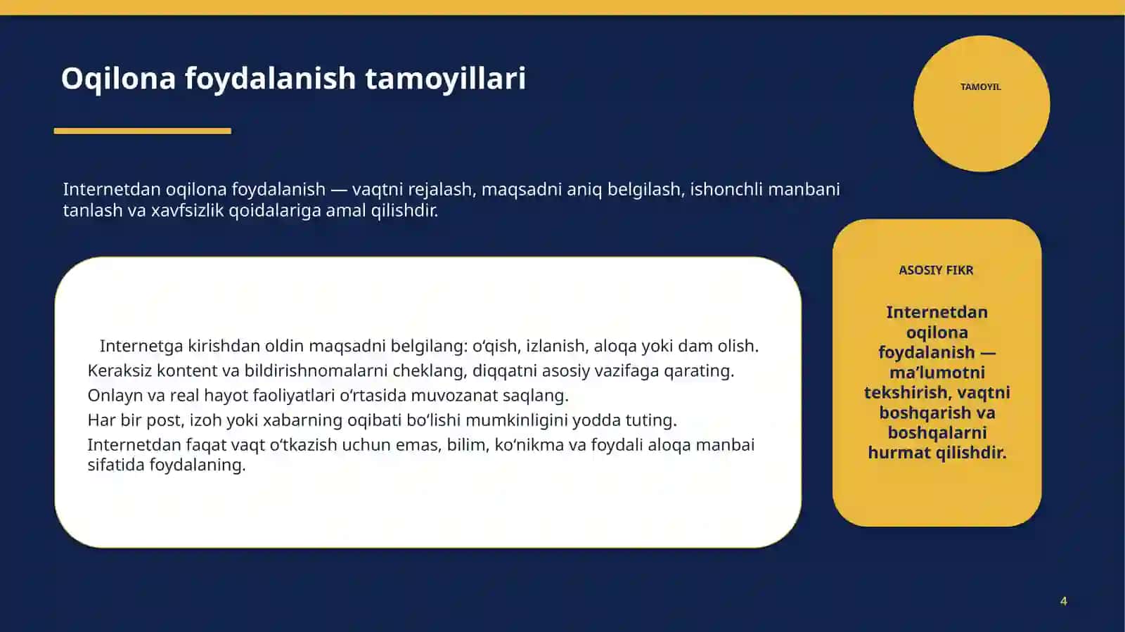 RAQAMLI MADANIYAT INTERNET VA IJTIMOIY TARMOQLARDAN OQILONA FOYDALANISH 4