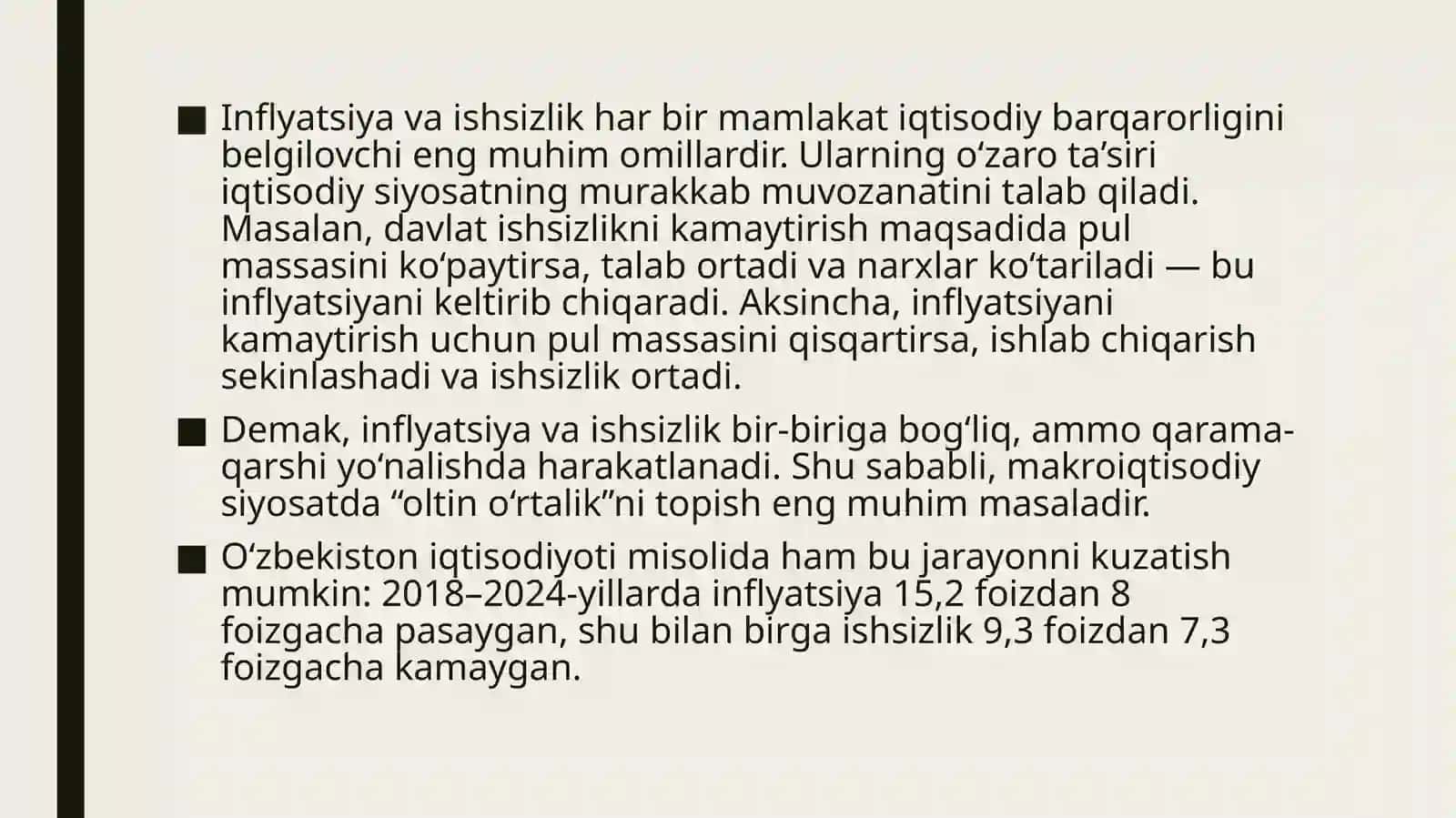 Inflyatsiya va ishsizlik ma’lumotlarini tahlili 4