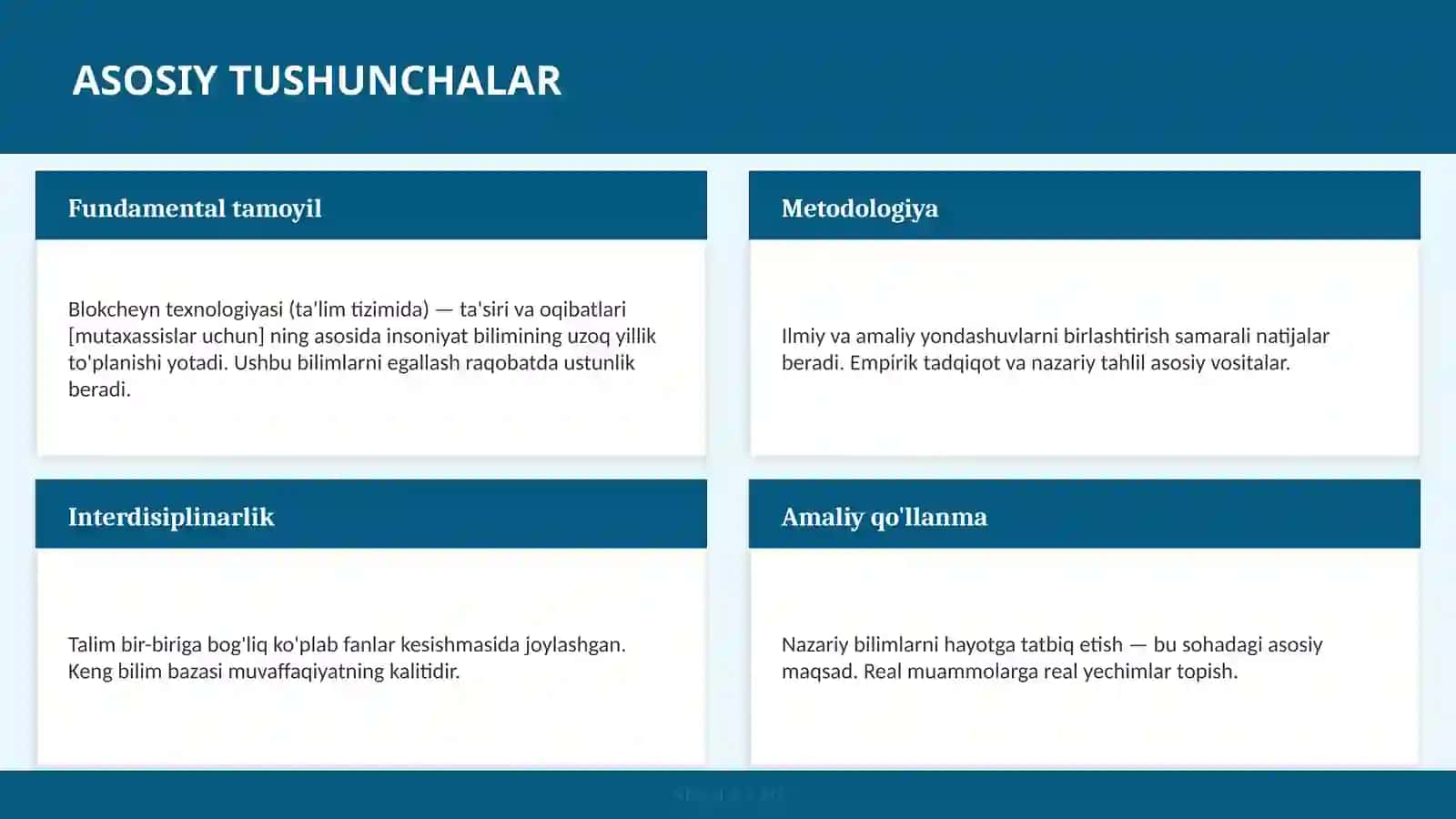 Blokcheyn texnologiyasi (ta'lim tizimida) — ta'siri va oqibatlari [mutaxassislar uchun] 4