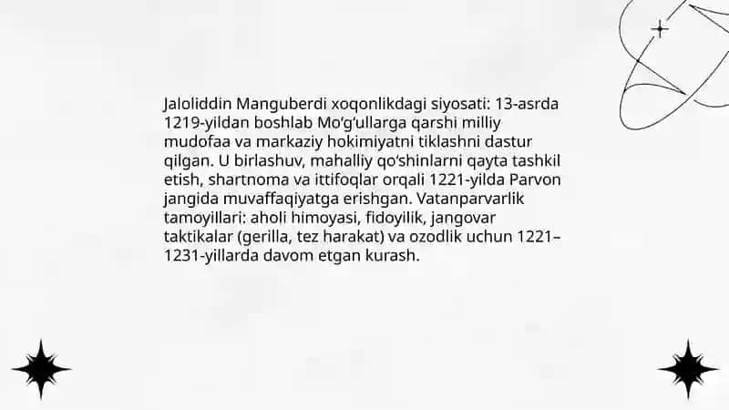 Jaloliddin Manguberdi - Vatan himoyachisi 4
