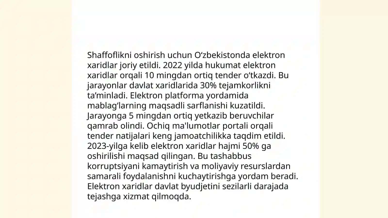 Davlat xaridlari tizimini isloh etish strategiyasi 4