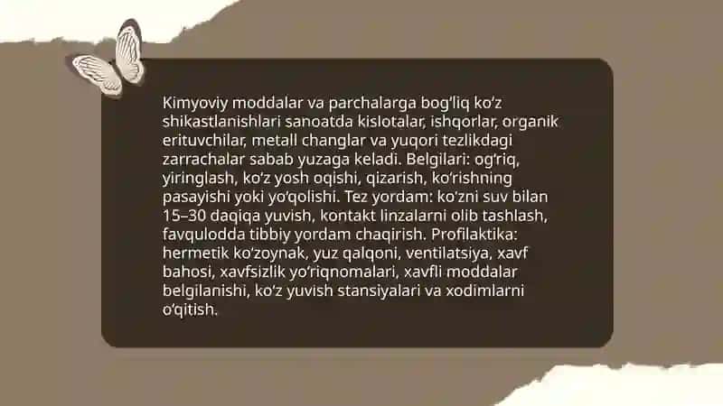 Ko‘zning kasbiy kasalliklari va uning profilaktikasi 4