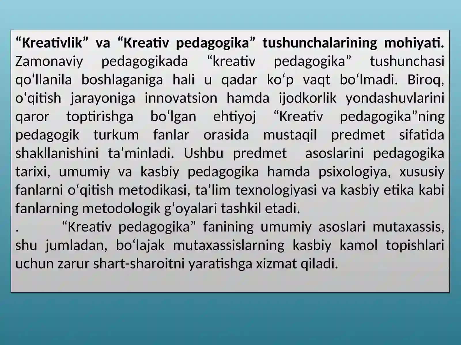 KREATIV TA’LIMDAN BOSHLANG‘ICH TA’LIM TIZIMIDA FOYDALANISH 4