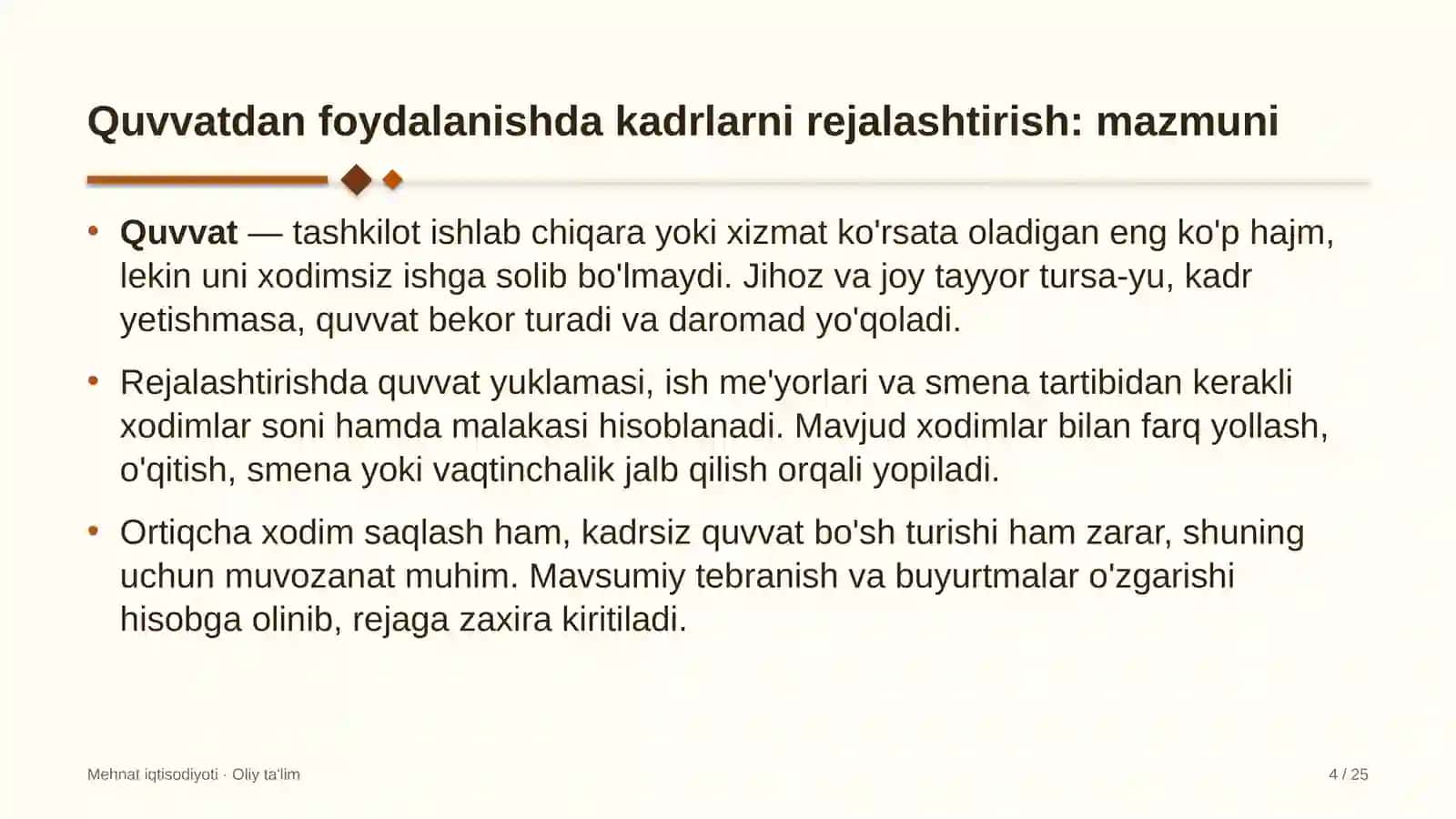 prokuratura organlarida ishlab chiqarish quvvatidan kadrlar bilan foydalanishni rejalashtirish 2389 4