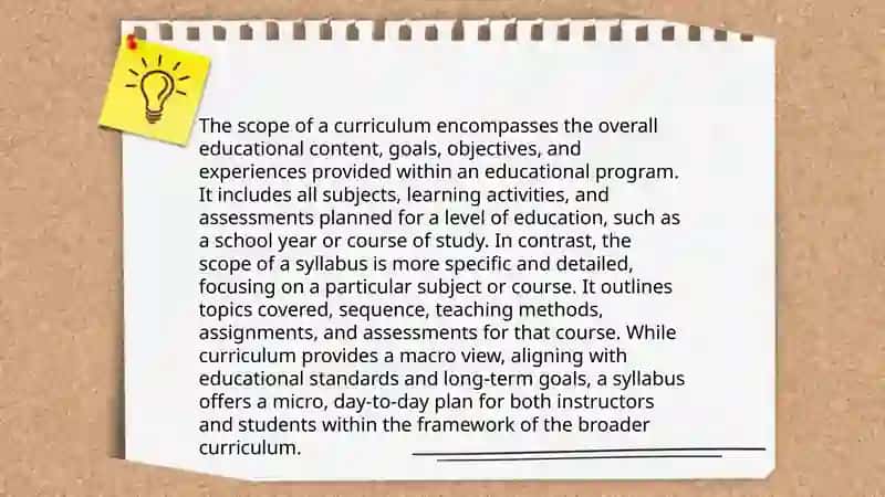 The difference between curriculum and syllabus 4