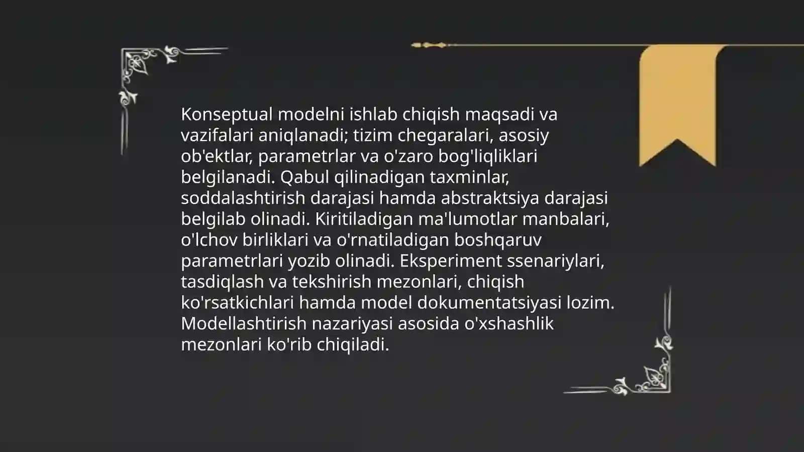 Modellashtirish bosqichlari 4