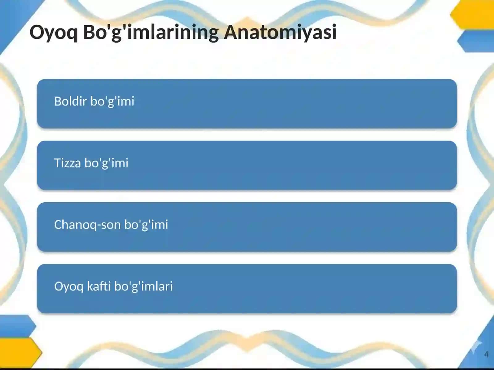 Qo'l va Oyoq Bo'g'imlarining Zamonaviy Jarrohlik Anatomiyasi 4