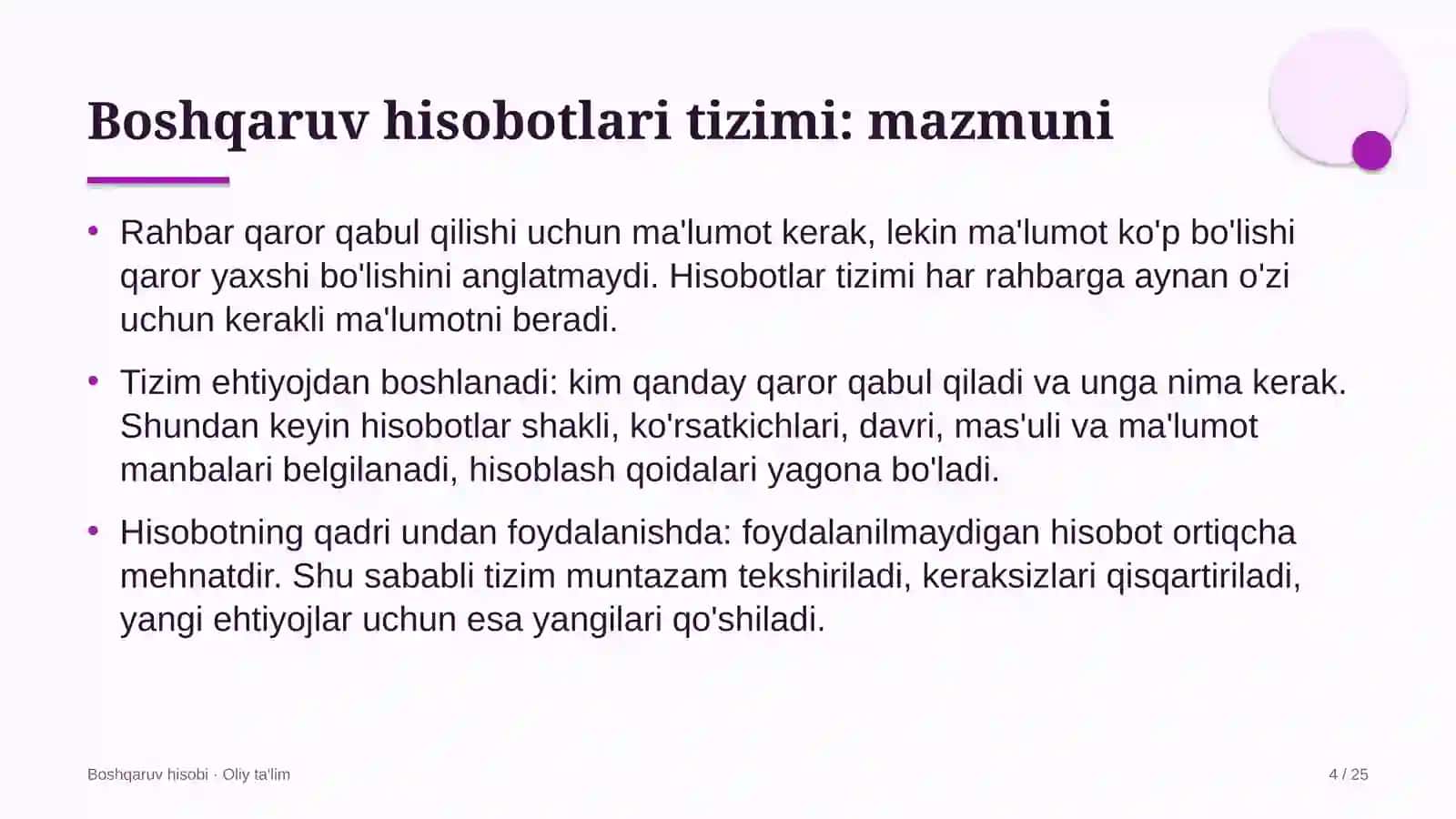 Davlat xaridlari tizimida boshqaruv hisobotlari tizimini yaratish 4