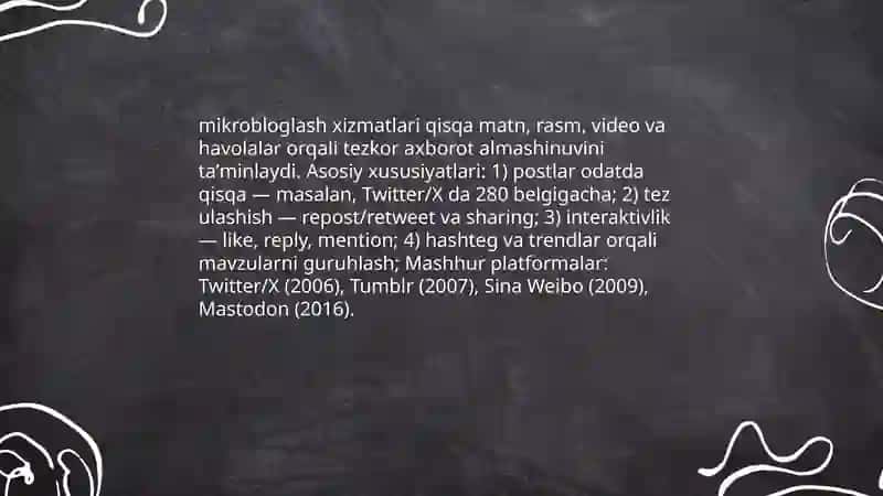Ijtimoiy tarmoqlar 4