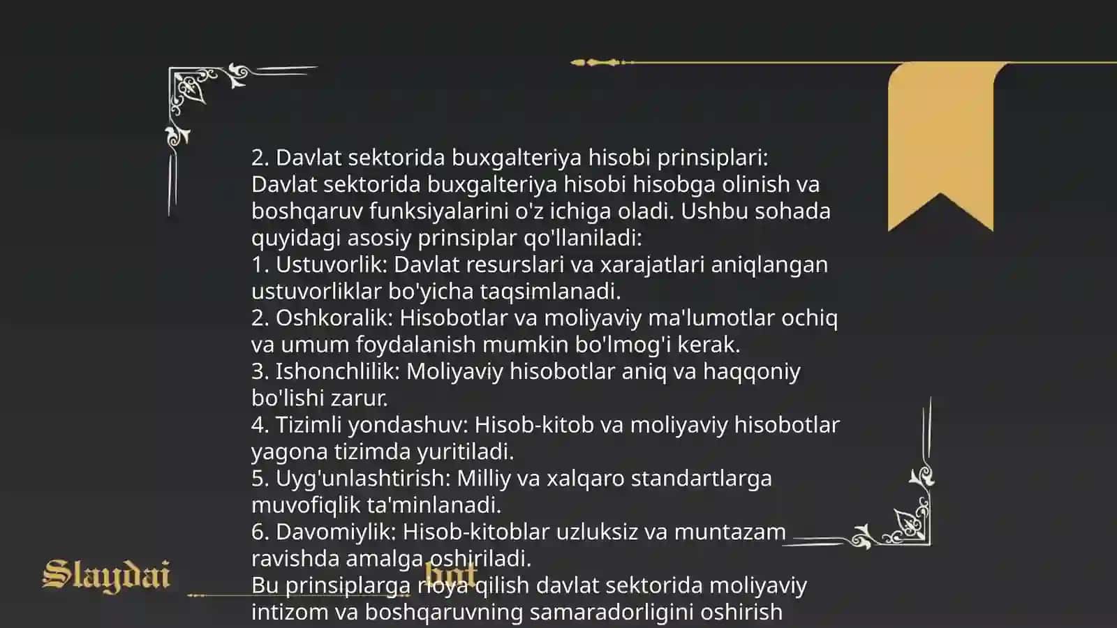 Davlat sektorida bugalteriya xisobi fanining predmeti va usullari 4