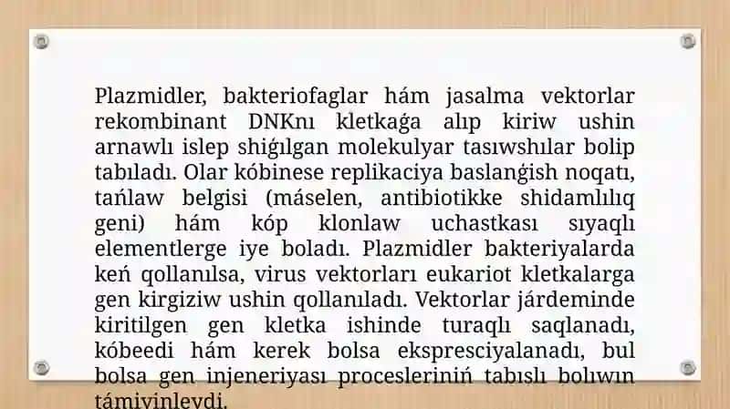 Gen injeneriyasınıń metodları 4