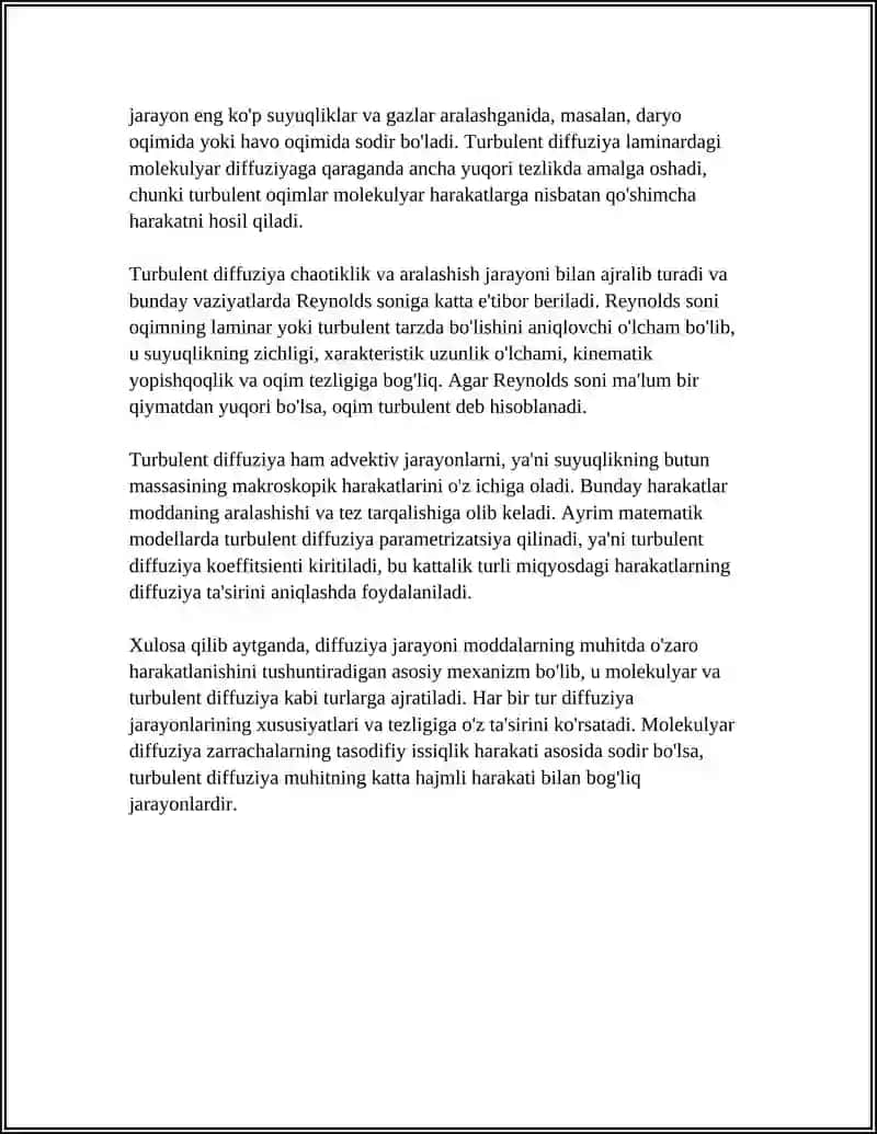 KOʻCHISH HODISALARI.DIFFUZIYA ISSIQLIK OʻTKAZUVCHANLIK VA QOVUSHQOQLIK.FAZAVIY OʻTISHLAR 4