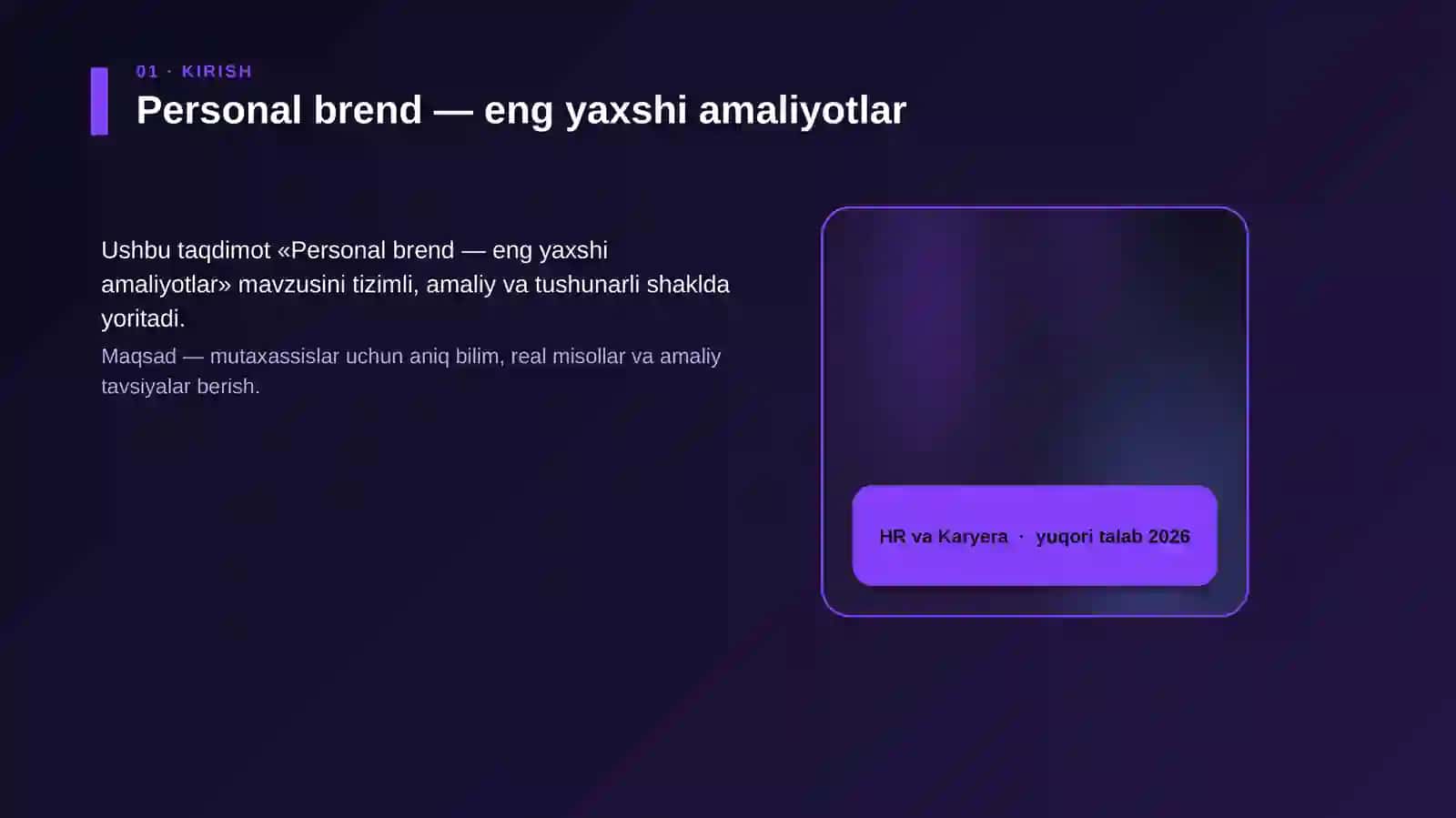 Personal brend — eng yaxshi amaliyotlar 4