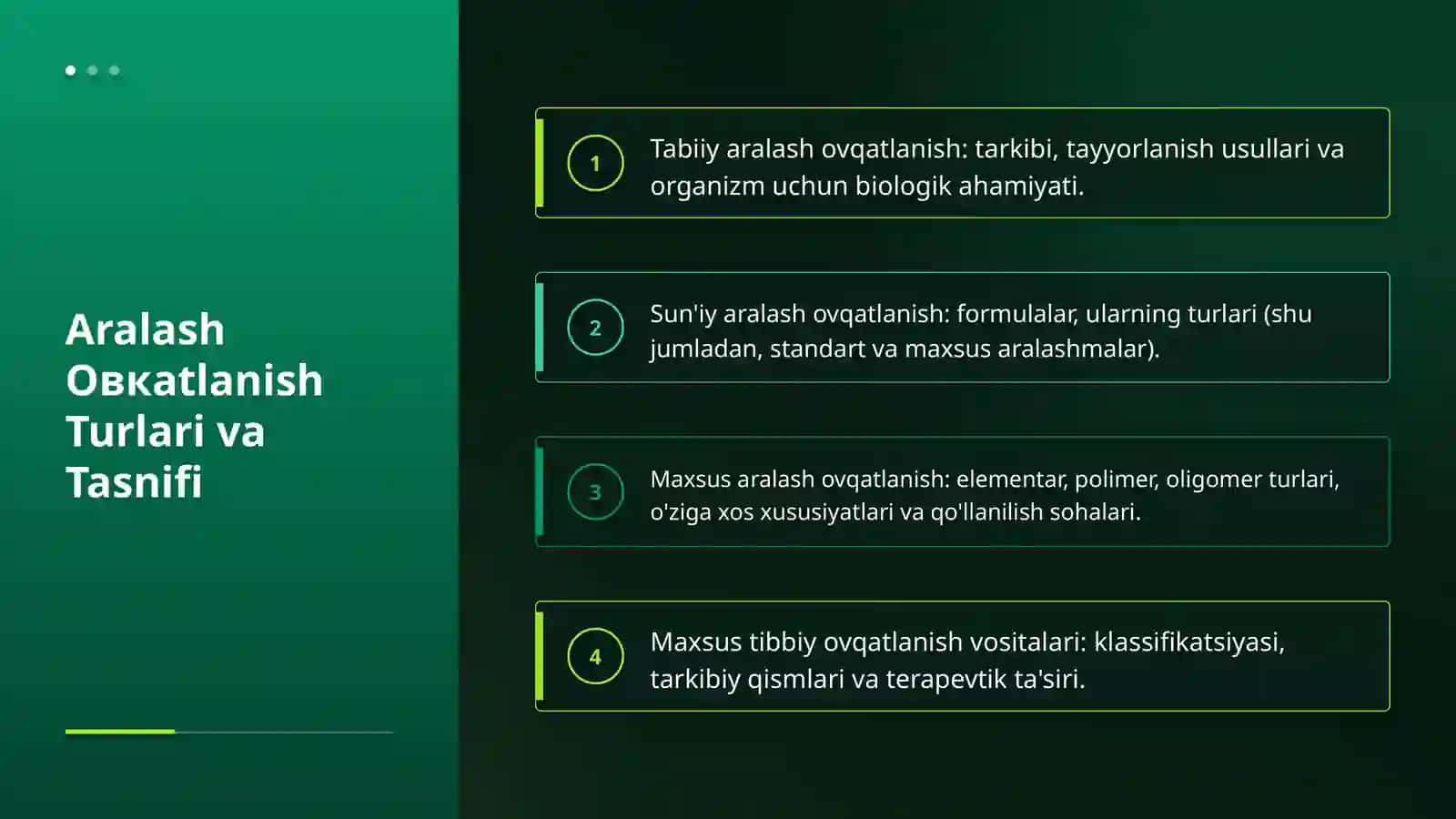 аралаш овкатланишни тайинлаш учун курсатмалар 4