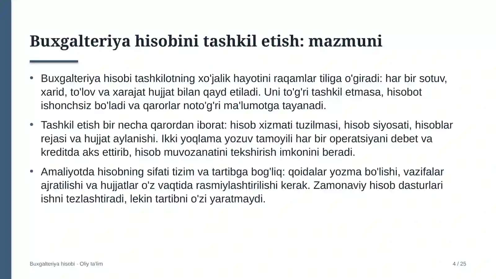 Bolalar turizmida buxgalteriya hisobini tashkil etish 4