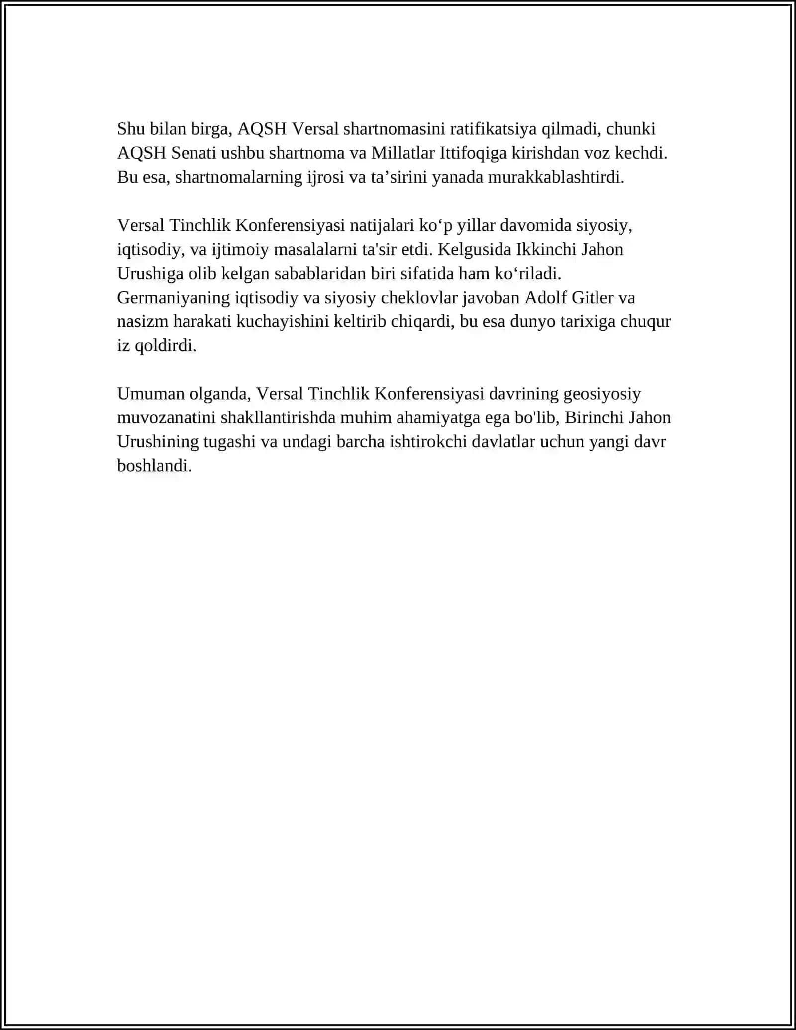 Versal Tinchlik Konferensiyasi 4