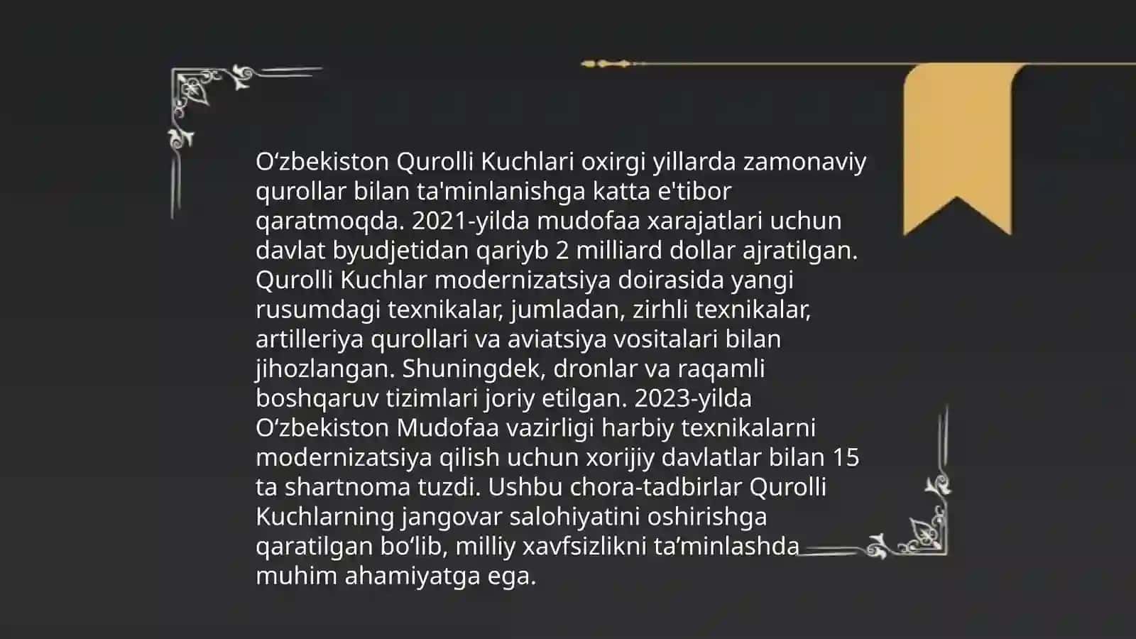 O'zbekiston Qurolli Kuchlarining Islohotlari 4