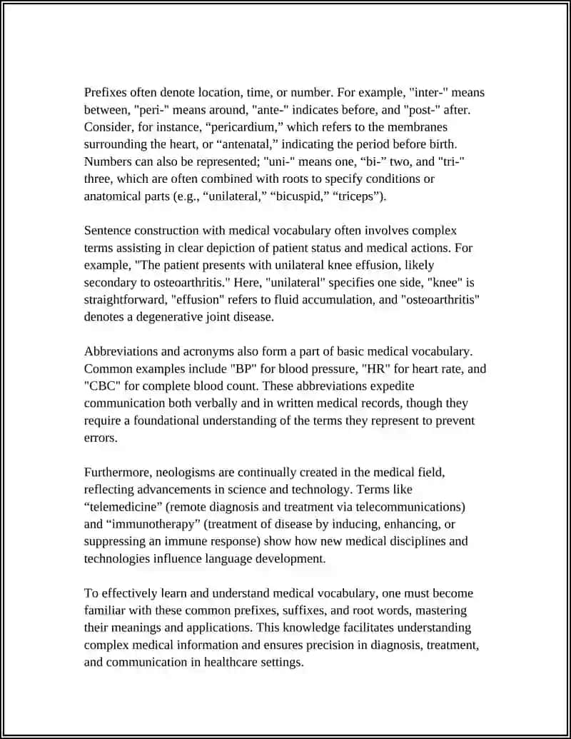INTRADUCTION TO MEDICAL ENGLISH 4