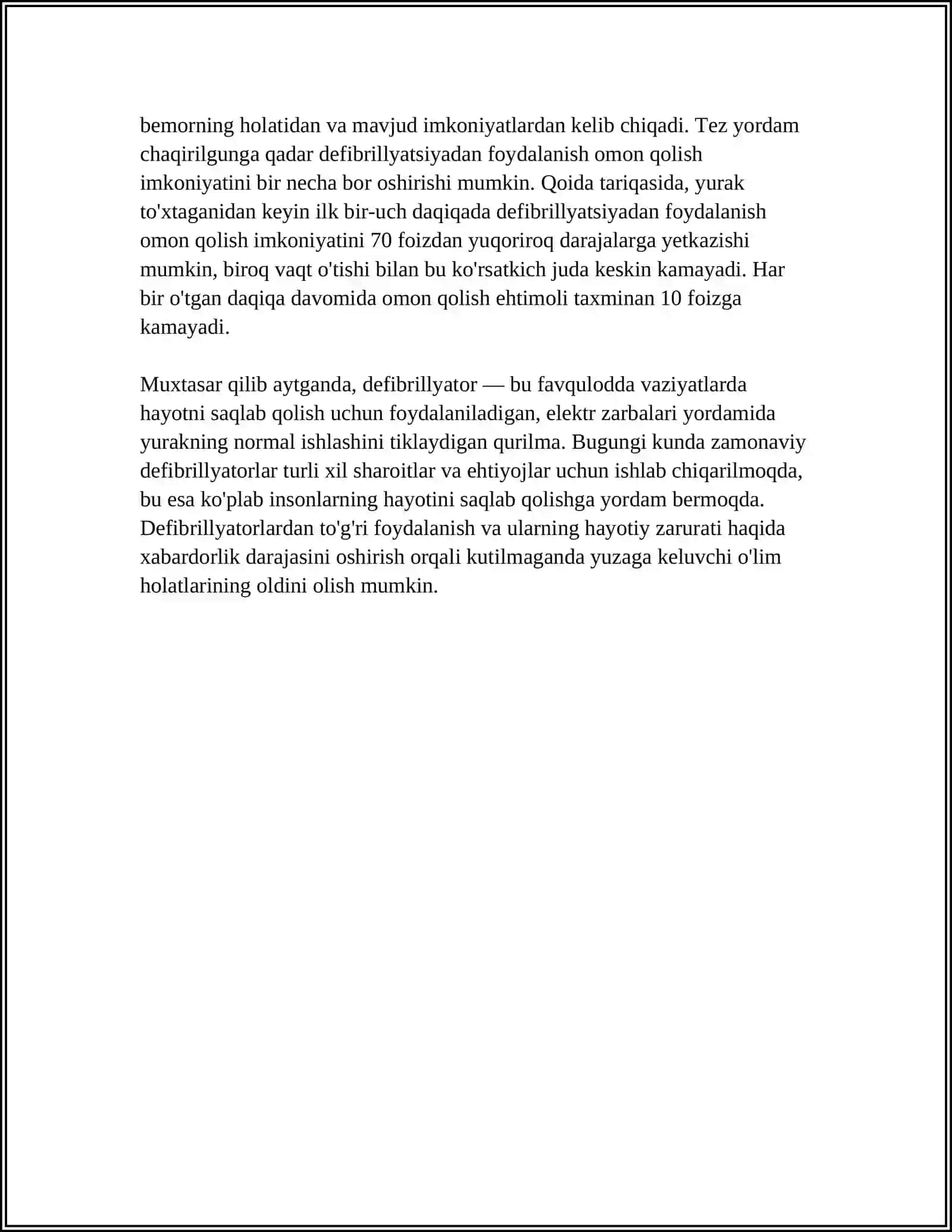 DIFIBRILLYATORLAR VA ULARNING ISHLASH PRINSIPLARI.SIPROGRAFIYA APARATINI TUZILISHI ISHLASH PRINSPI VA TIBBIYOTDA QOLLANILISHI 4
