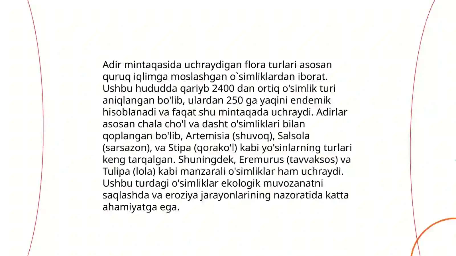 O‘zbekiston adir mintaqasi landshaftlarida tarqalgan organizmlar biogeografiyasi 4