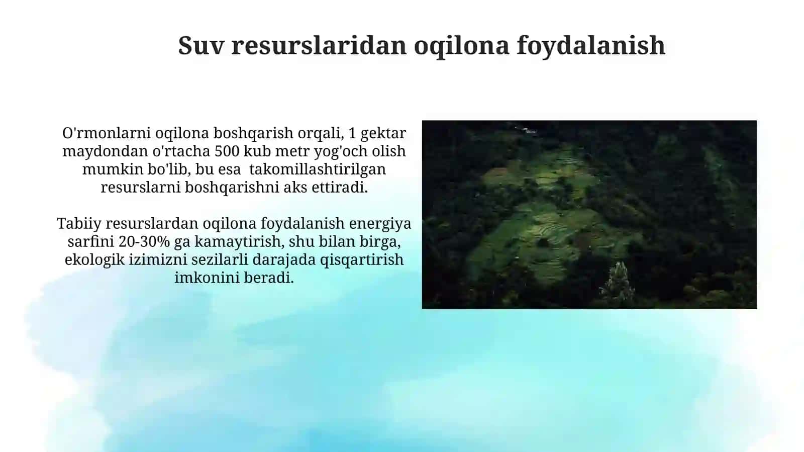 Tabiiy resurslardan oqilona foydalanish 4