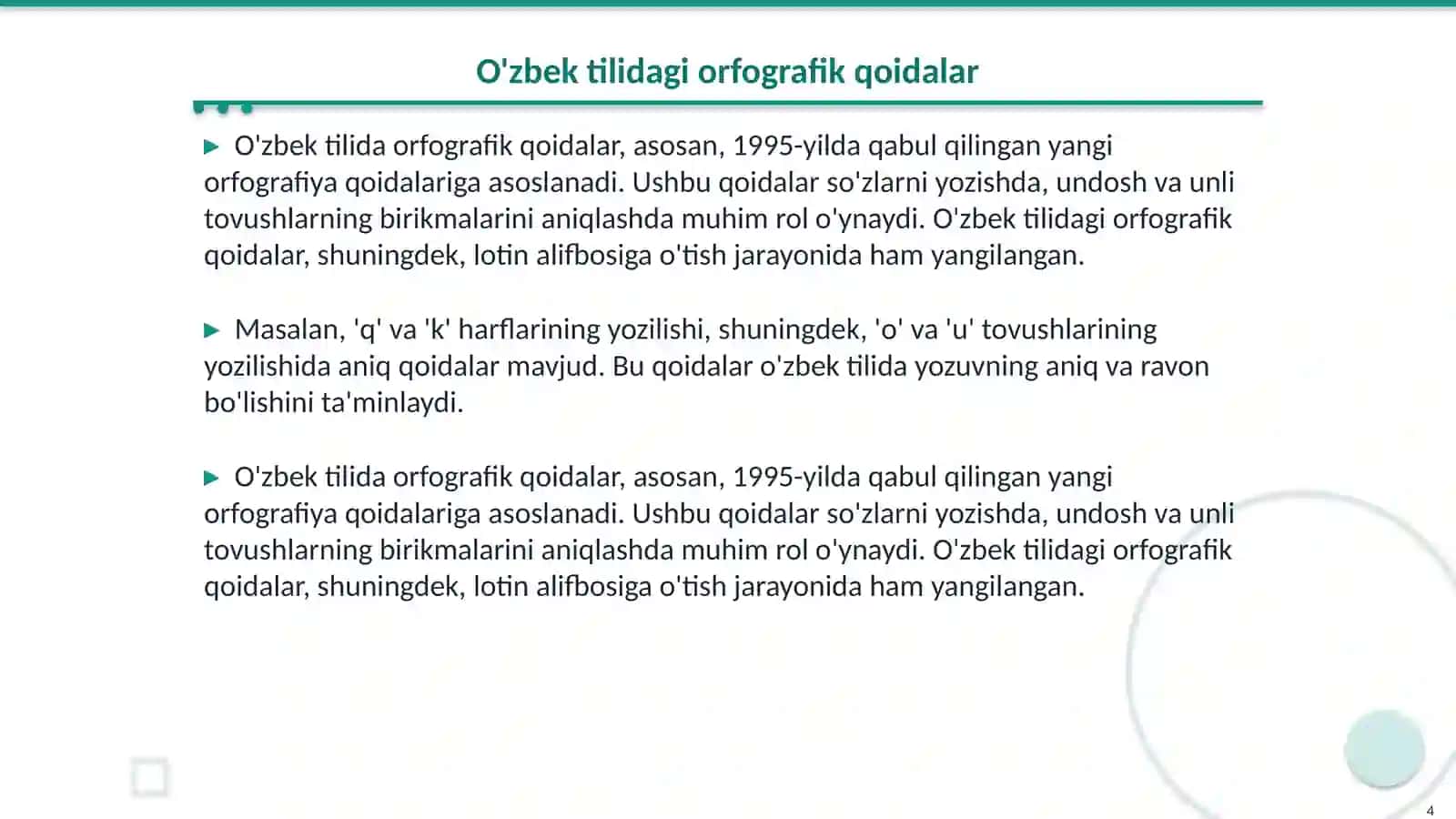 Orfografiya va uning tamoyillari 4