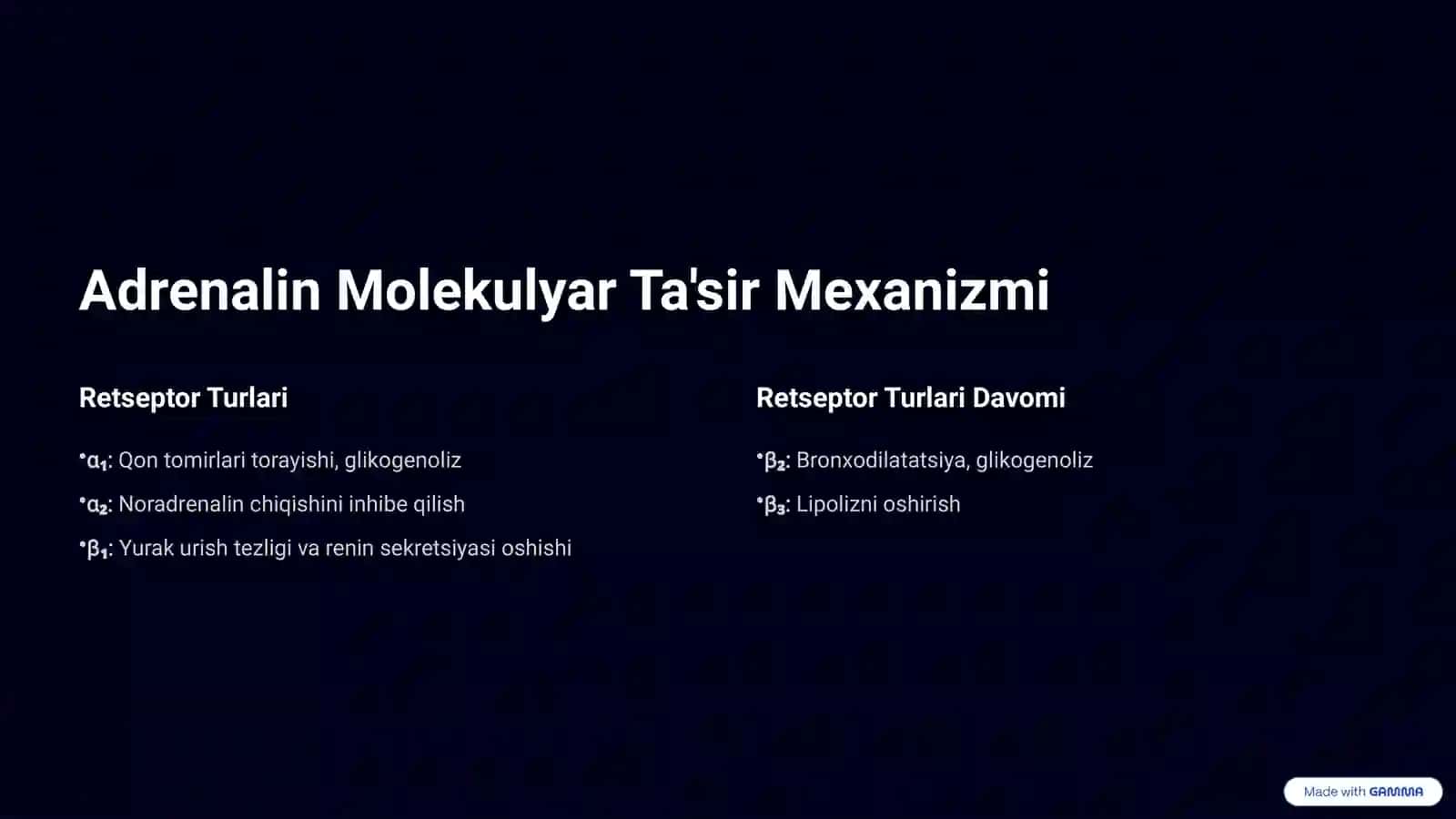 Adrenalin (Epinefrin) Haqida Chuqur Biokimyoviy Ma'lumot 4