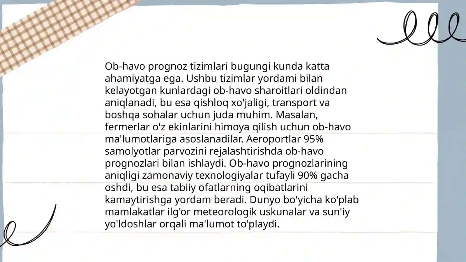 Atmosfera sharoitlarini bashorat qilish usullari 4