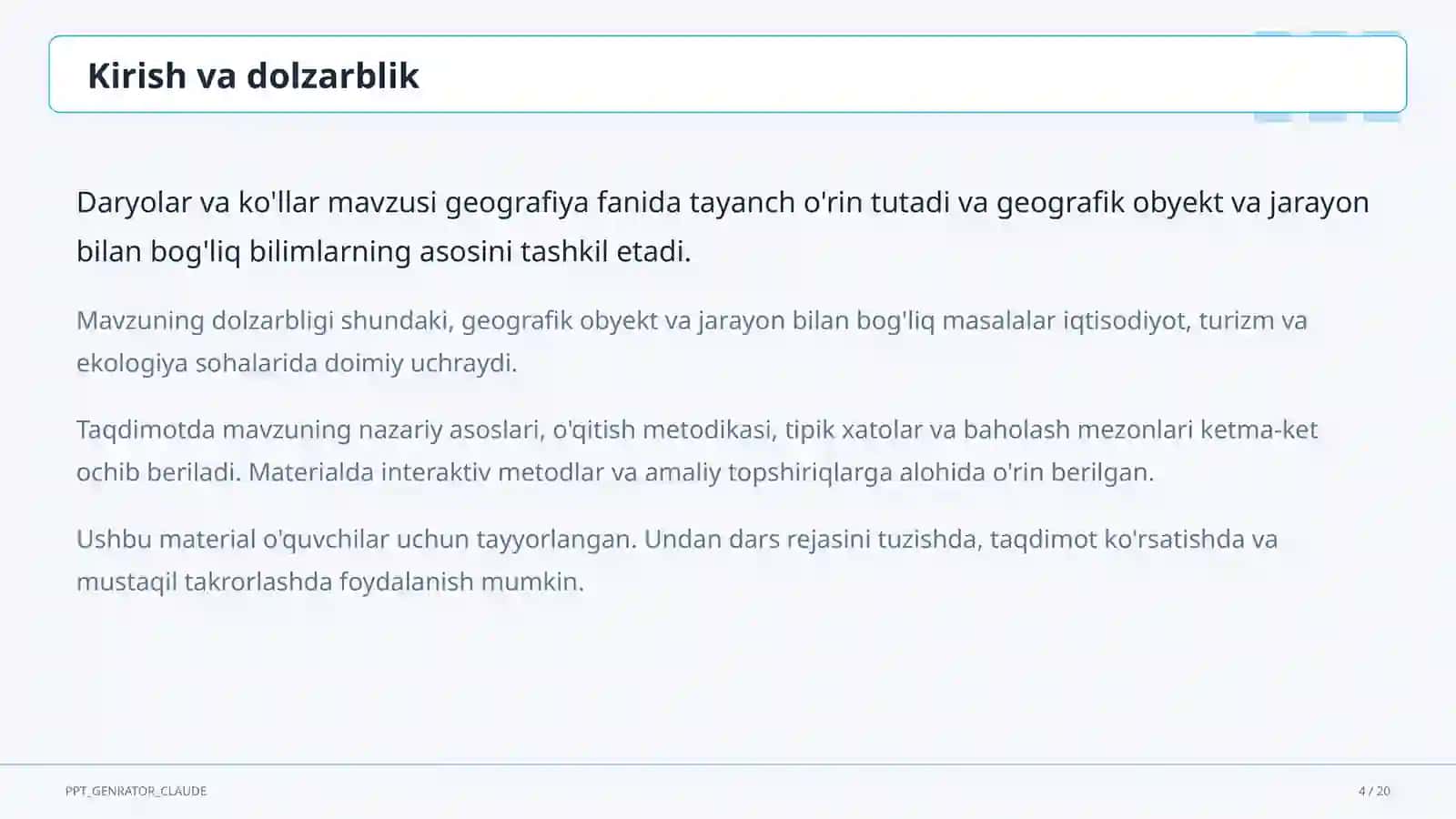 Daryolar va ko'llar (6-sinf) 4