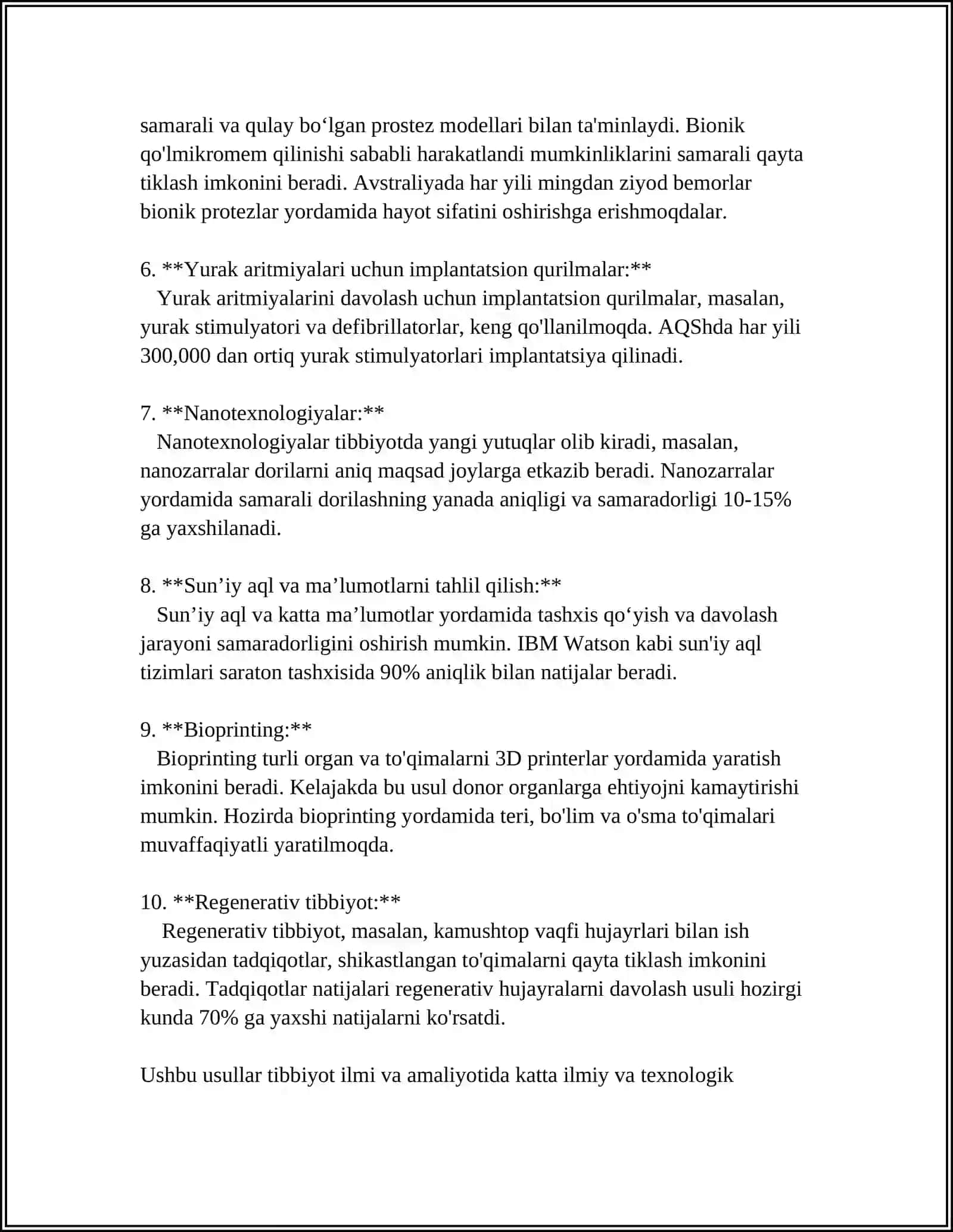 TIBBIYOT, BIOLOGIYA VA FARMATSIYANING AMALIY MASALALARINI OCHIB BERISH 4