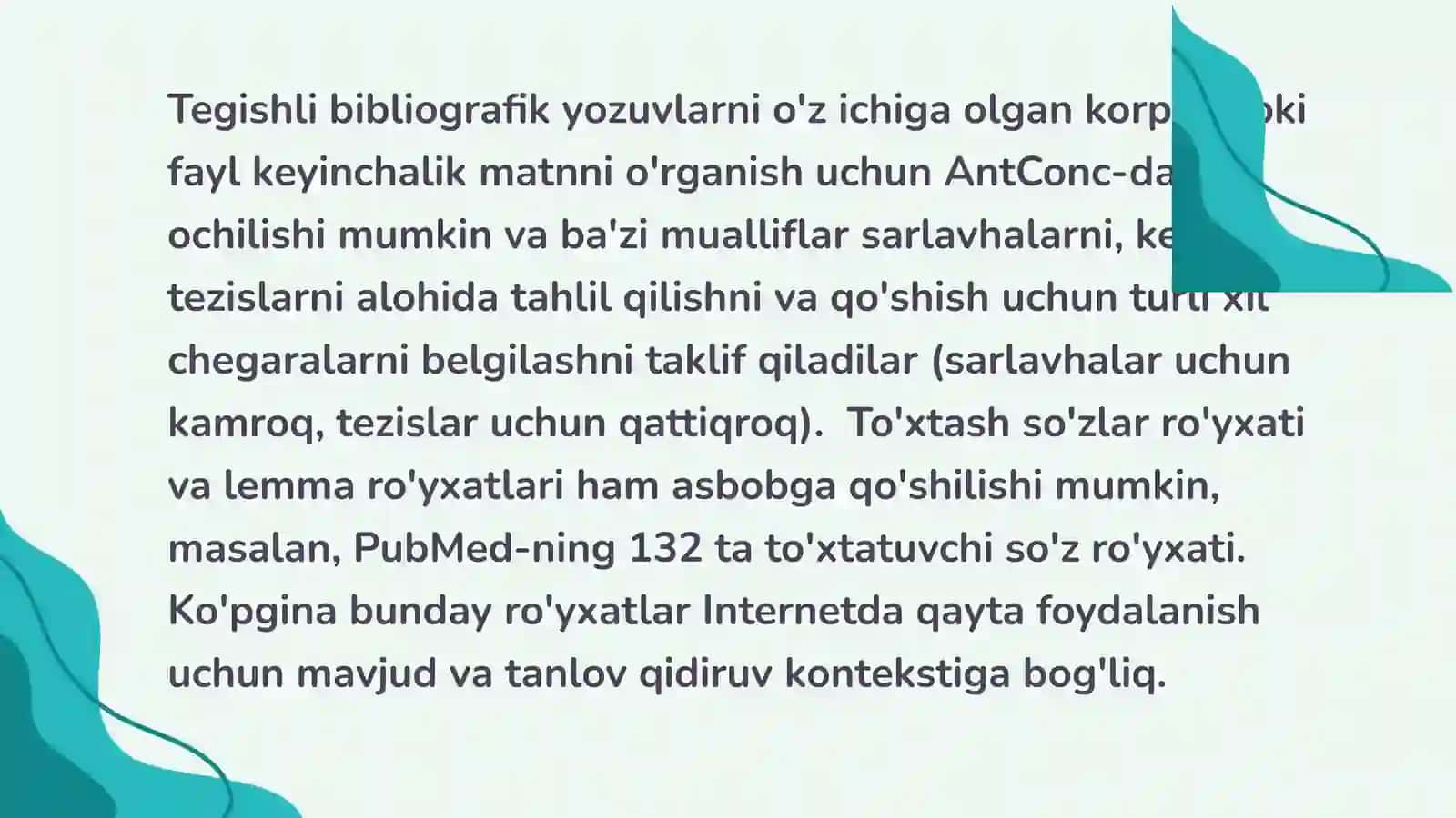 AntConc ilovasi yordamida badiiy asarlardagi barqaror birliklar bazasini shakllantirish (2) 4