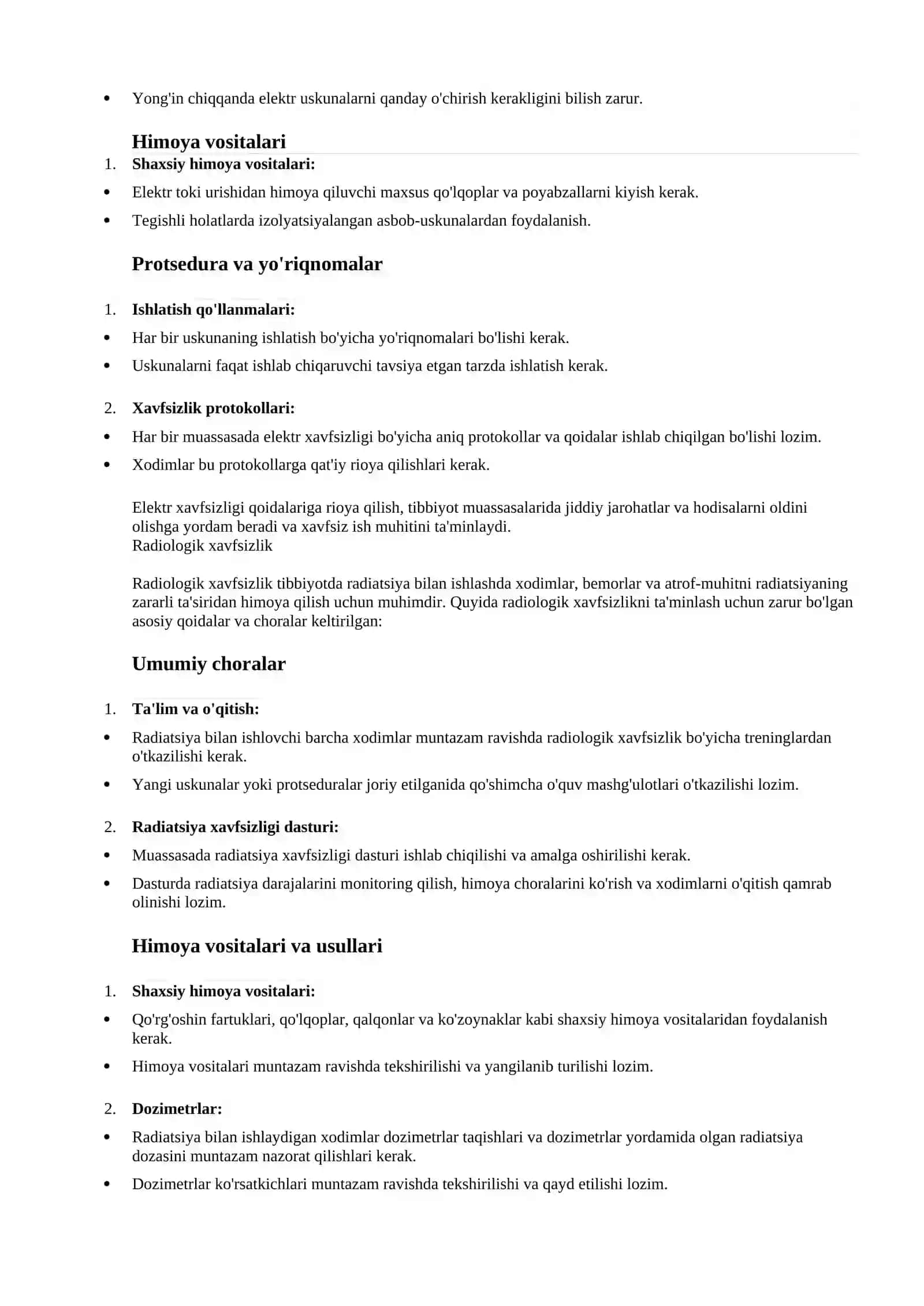 Tibbiyotda texnika xavfsizligi qoidalari 4