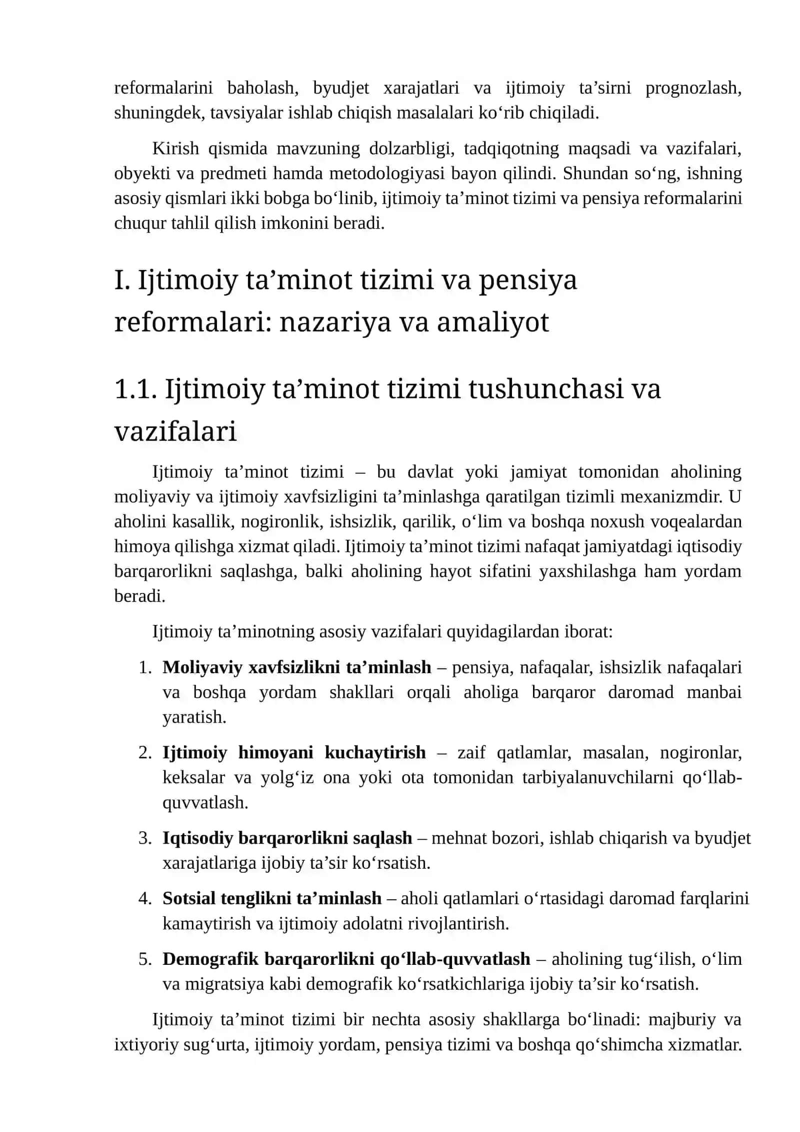 DINAMIK MODELLARIDA IJTIMOIY TA'MINOT TIZIMI VA PENSIYA REFORMALARI 4