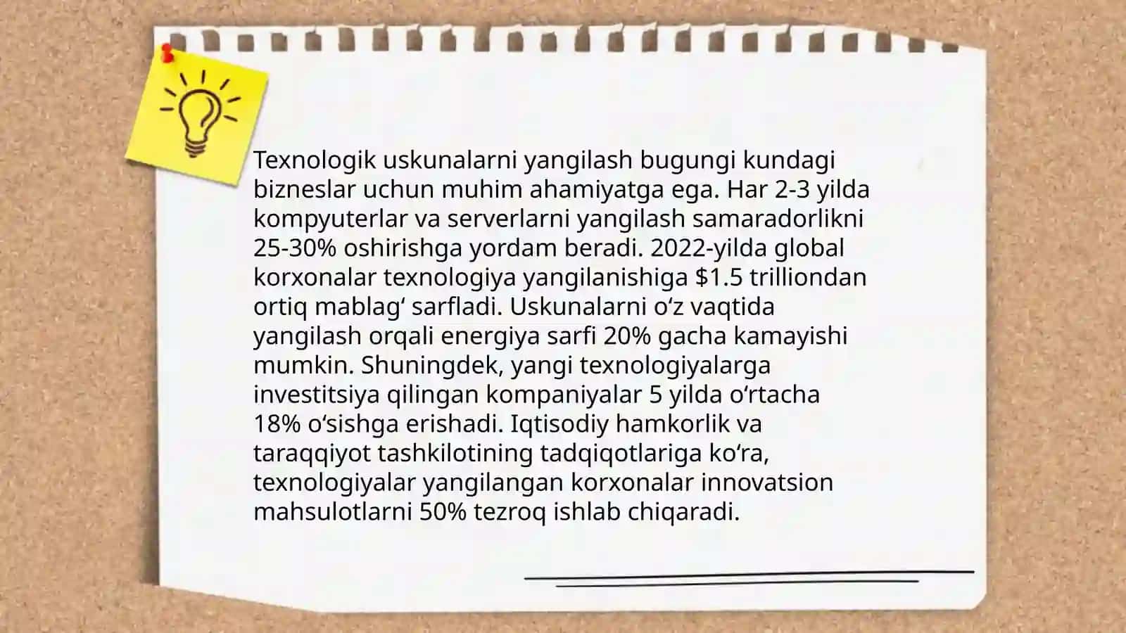 Ishlab chiqarish jarayonlarini modernizatsiya qilish 4