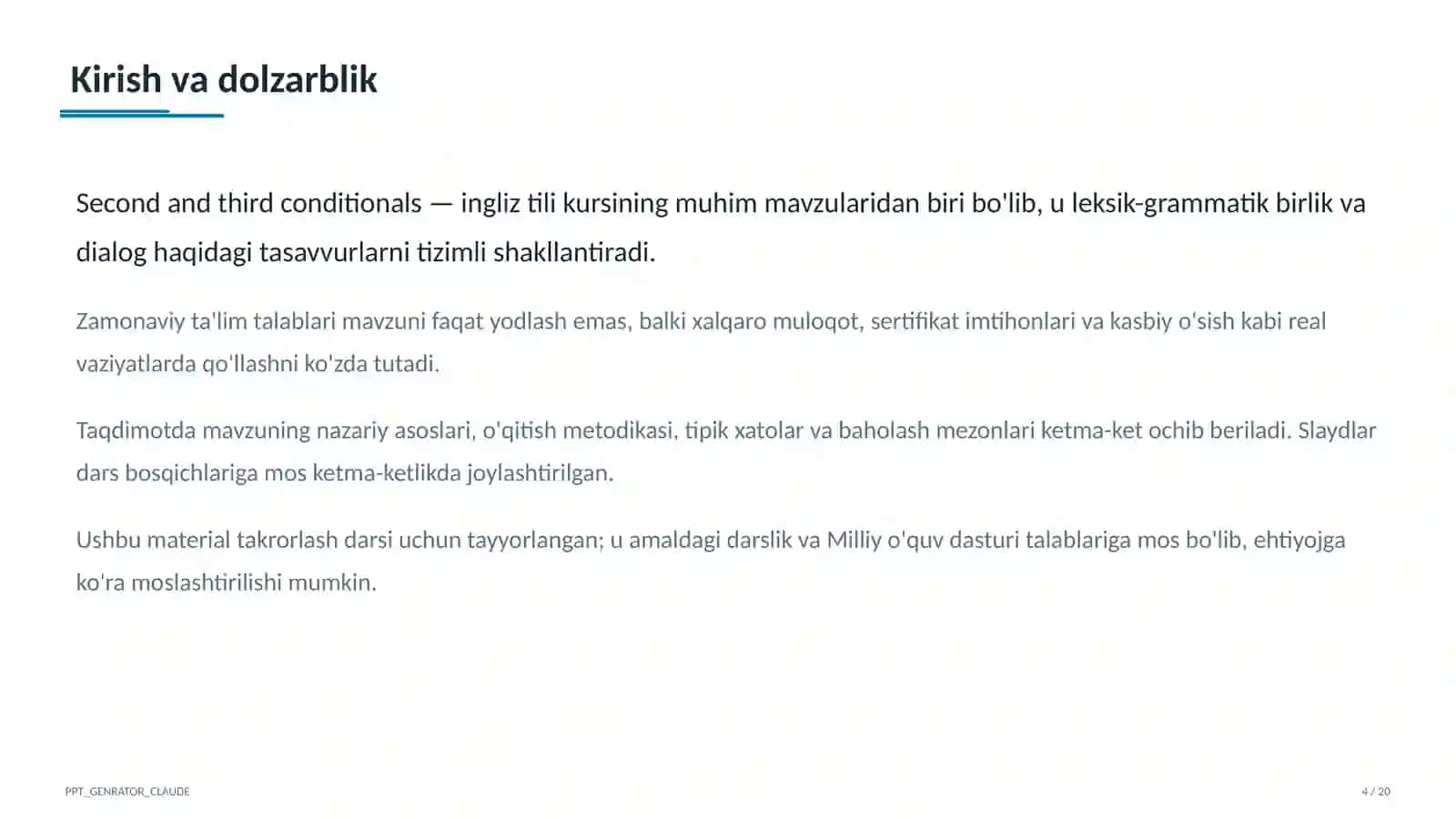 Second and third conditionals (10-sinf) 4