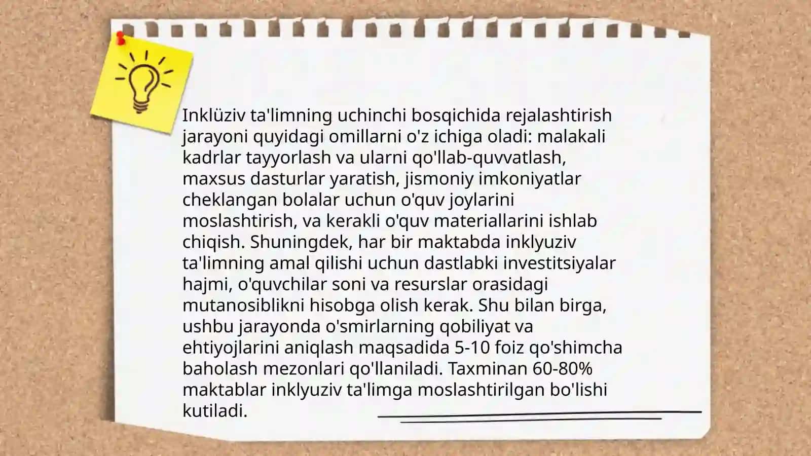 Inklyuziv ta'limga jalb etiwning uchinchi bosqichi 4