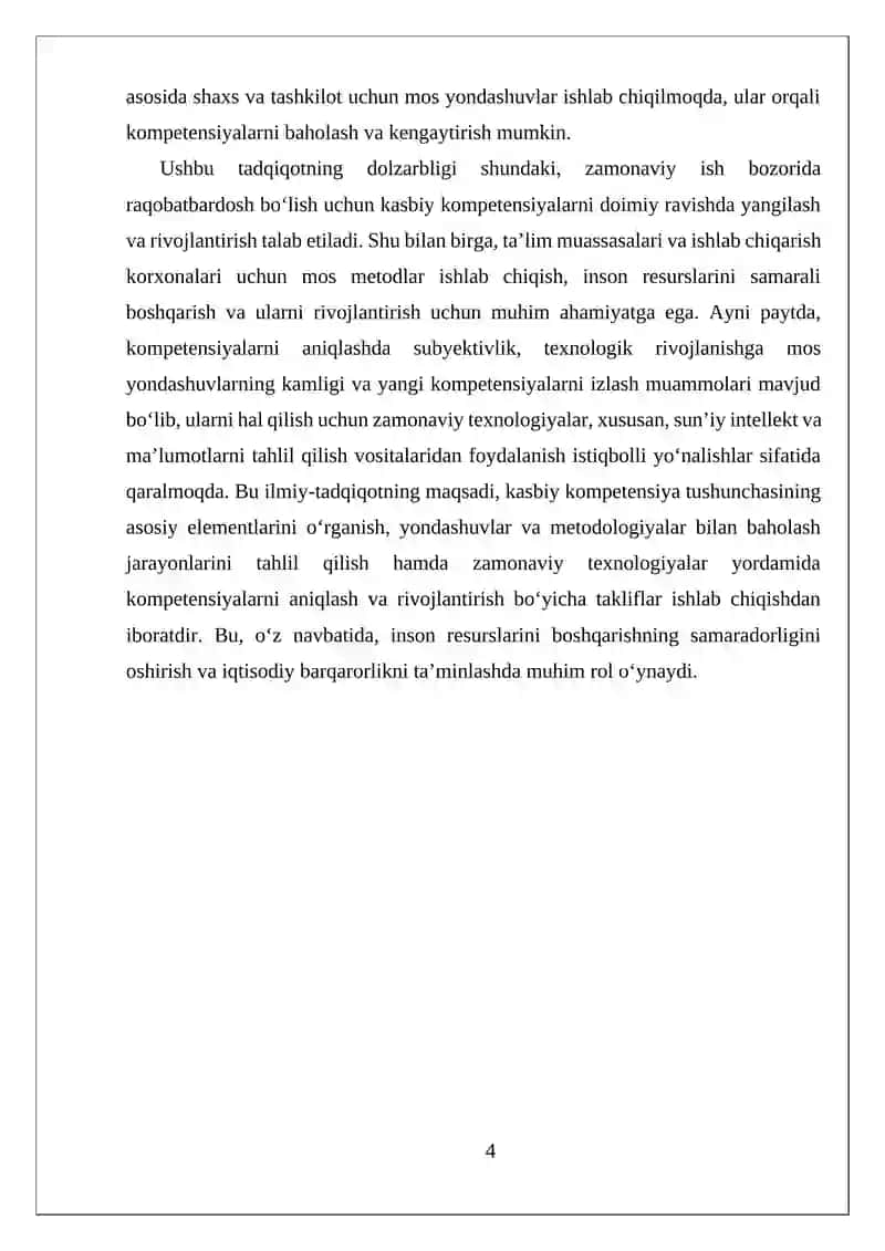 Kasbiy Kompetensiya va Ung Nisbatan Yondashuvlar Asosida Ma'lumotlar To'plash 4