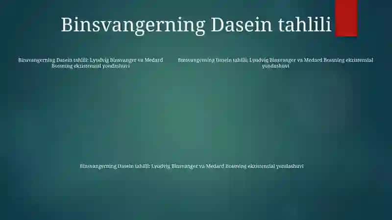Lyudvig Binsvanger Vamedard Boss Shaxsga Ekzistensial Yondashuvi 4