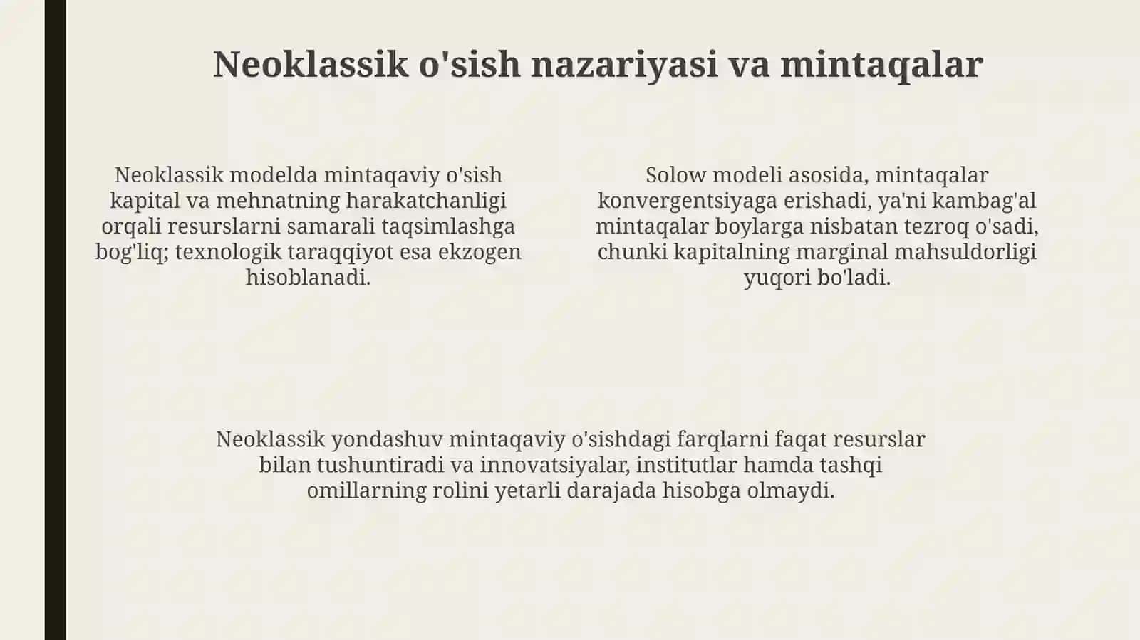 Mintaqaviy iqtisodiy o'sishning nazariy asoslari 4