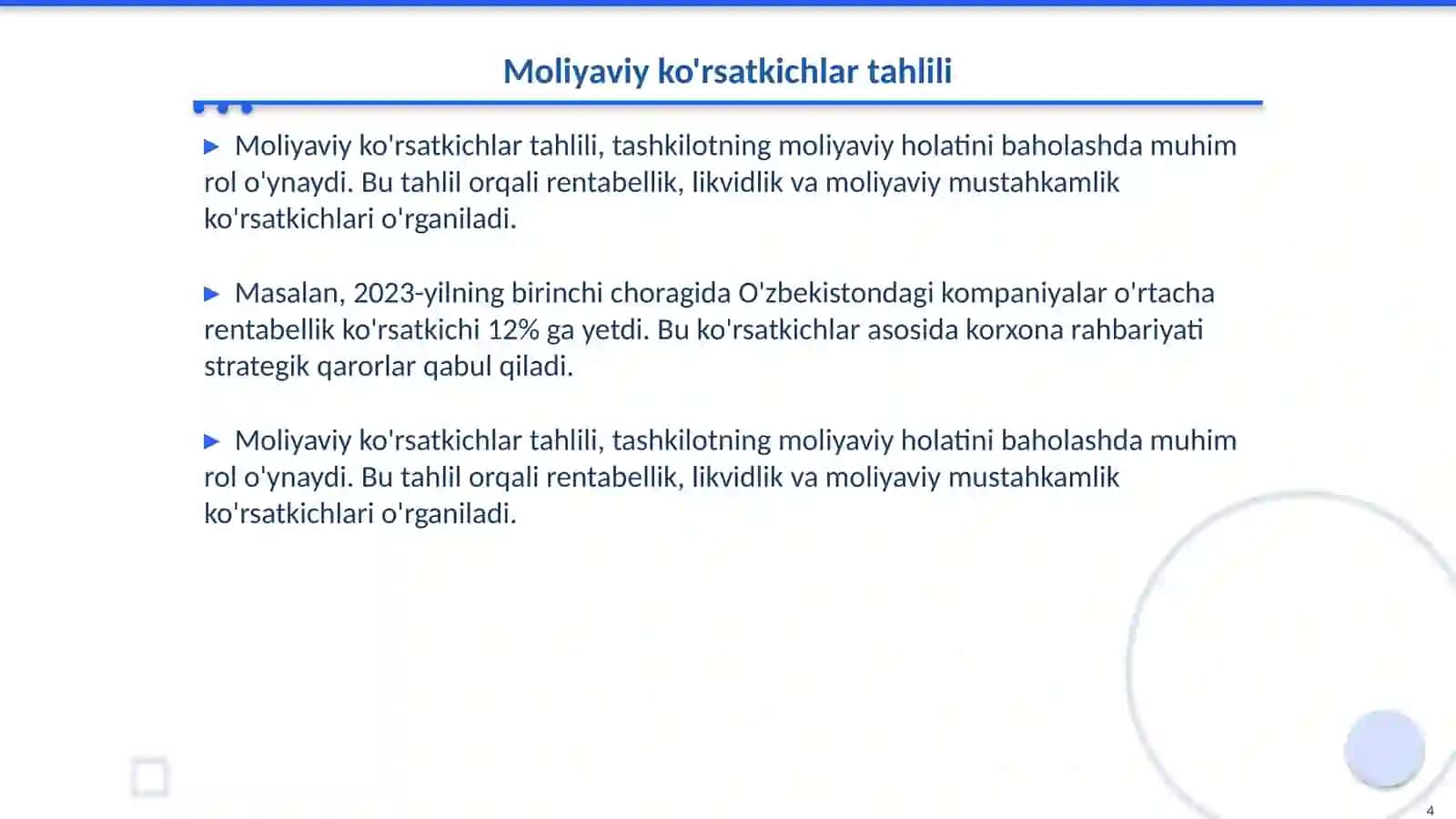 Moliyaviy natijalar hisobi 4