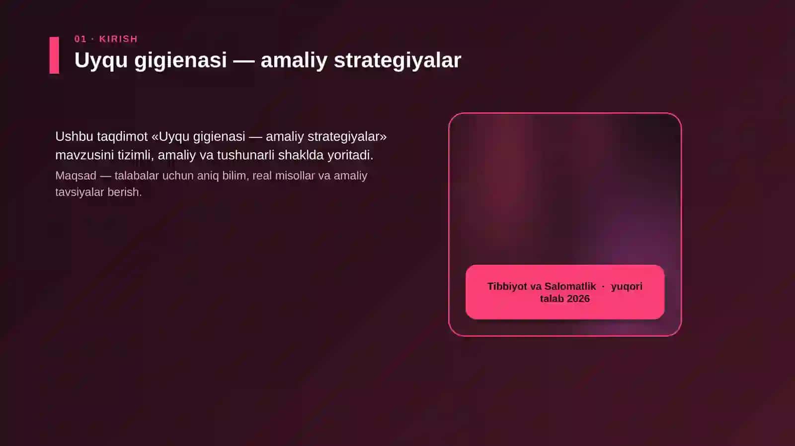 Uyqu gigienasi — amaliy strategiyalar 4