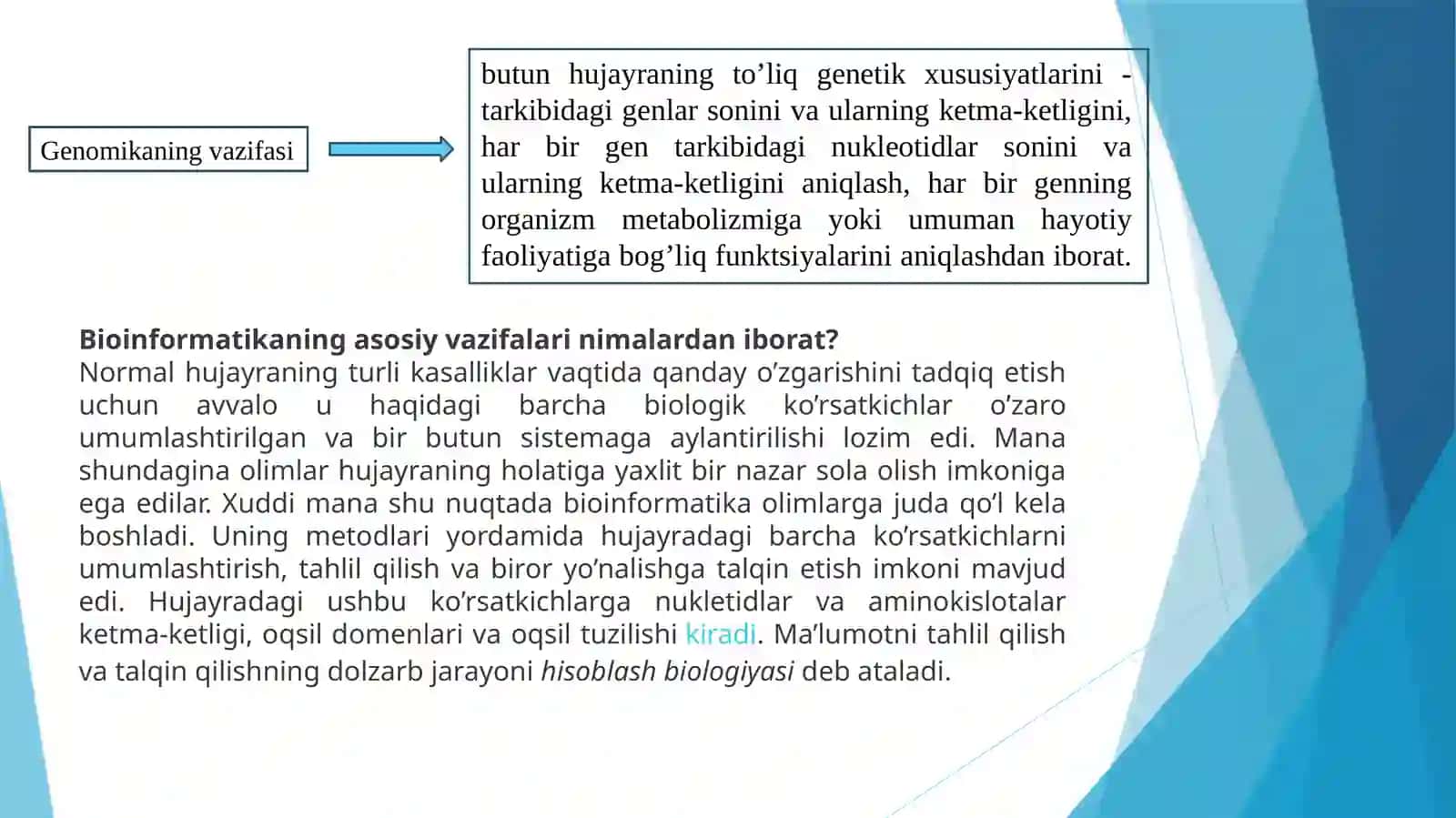Genomika va bioinformatika fani haqida 4