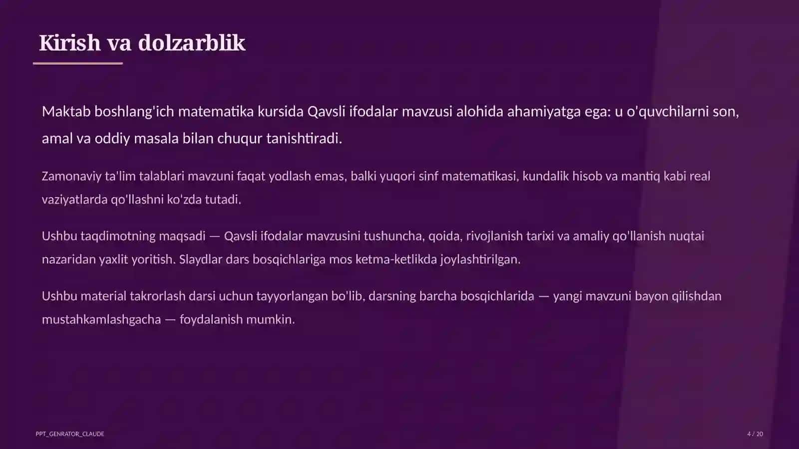 Qavsli ifodalar (2-sinf) 4