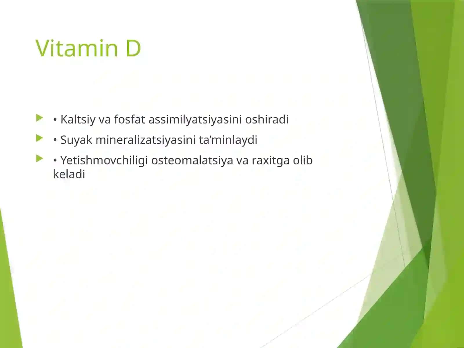 VITAMINLAR.OSTEOPAROZGA TASIR QILUVCHI VOSIYALAR 4