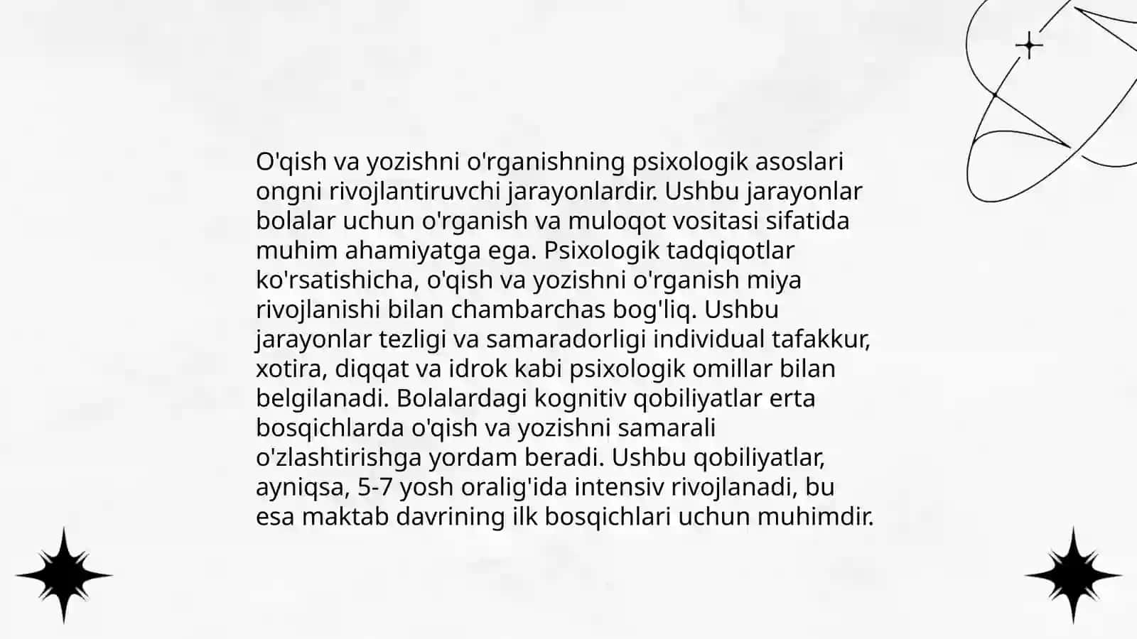 Kichik maktab yosh davrida psixik rivojlanish xususiyatlari 4